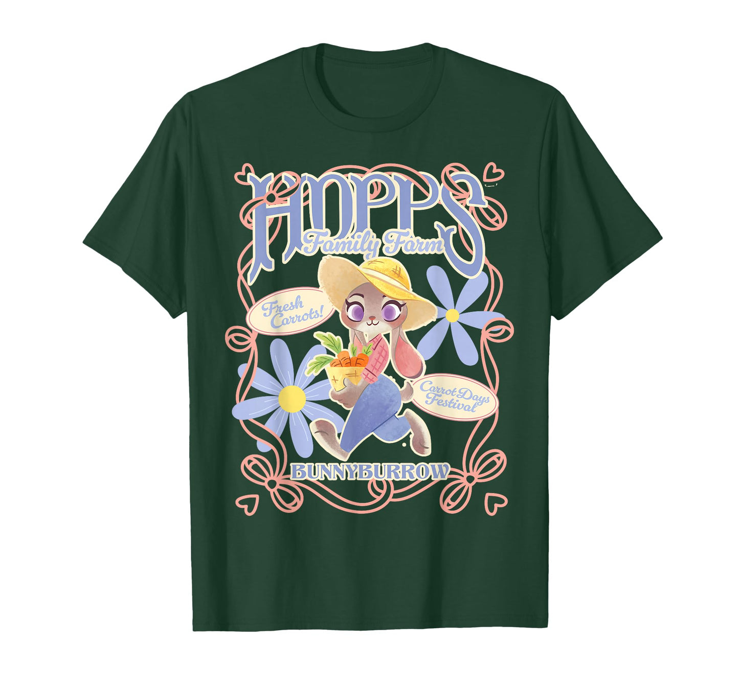 Disney Zootopia Hopps Family Farm On Bunnyburrow Poster T-Shirt