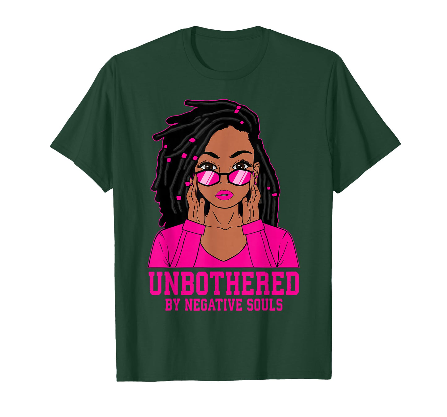 Loc'd Hair Sassy Black Woman Melanin Girl Unbothered T-Shirt