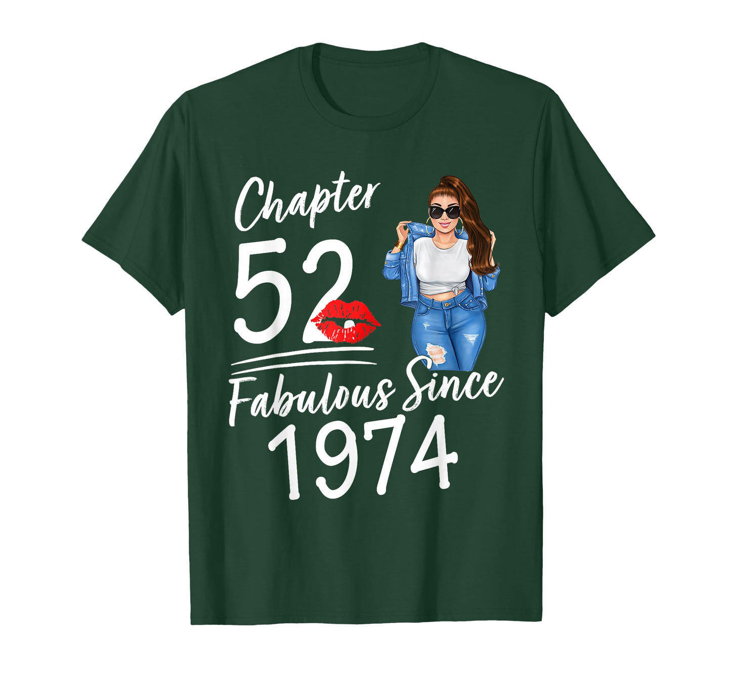 Chapter 52 Fabulous Since 1974 Birthday Girl Afro Queen T-Shirt