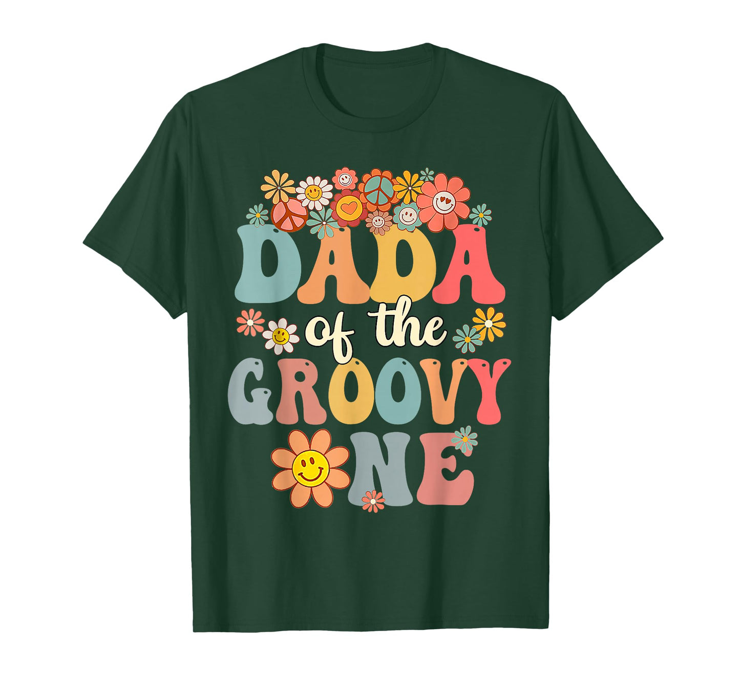 Retro Dada of Groovy One Matching Family 1st Birthday Party T-Shirt