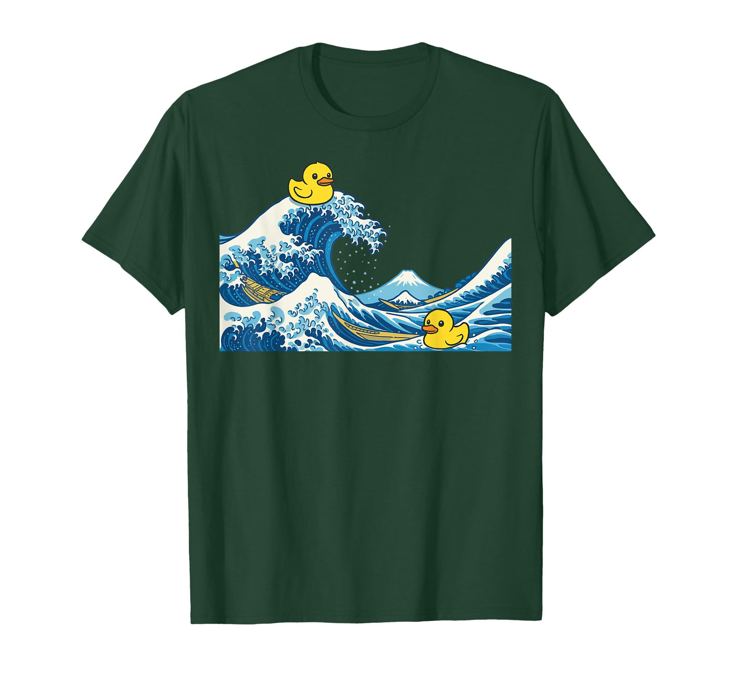 Rubber Duck Surfing Japanese Wave T-Shirt
