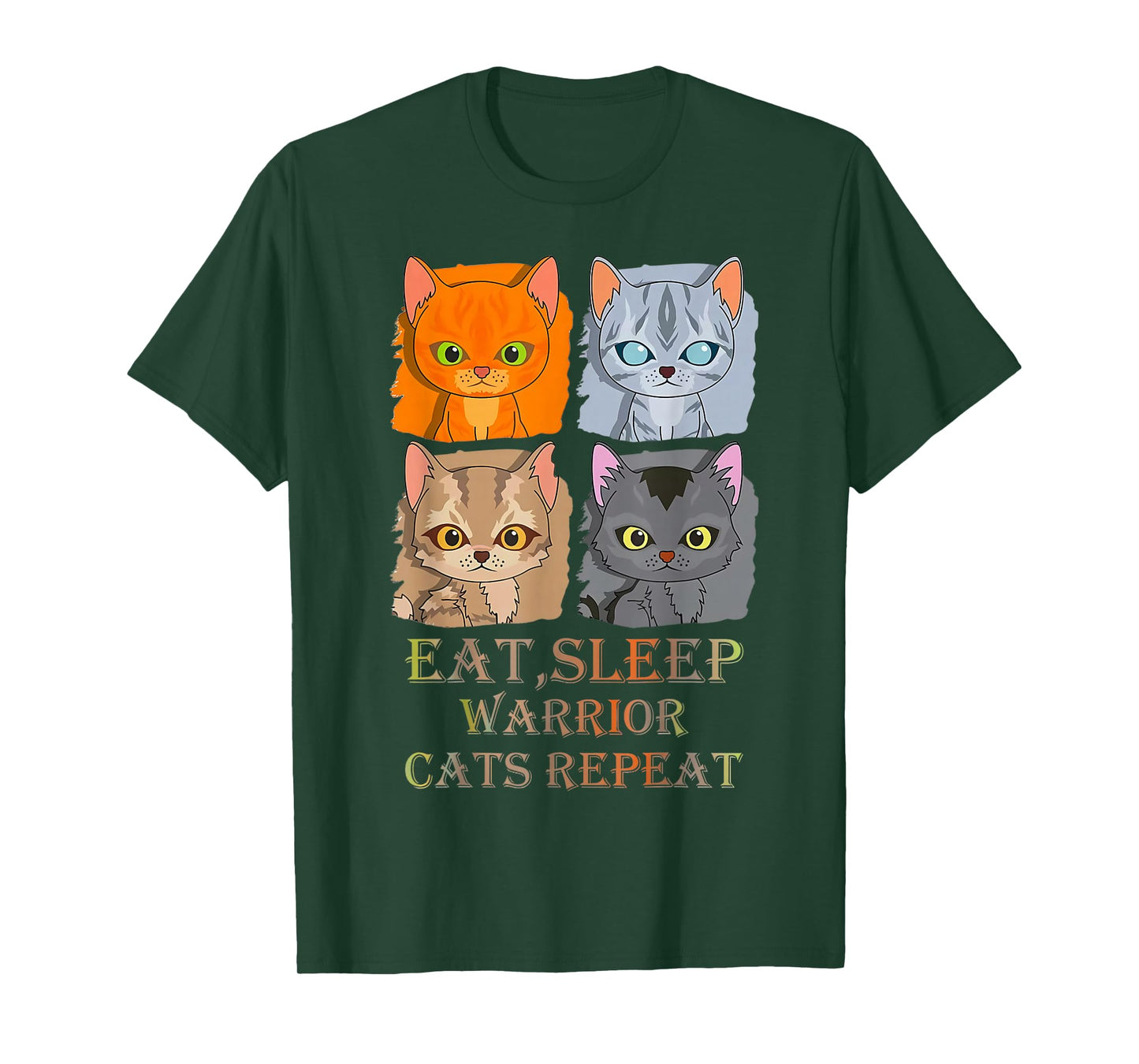Eat Sleep Warrior Cats Repeat T-Shirt