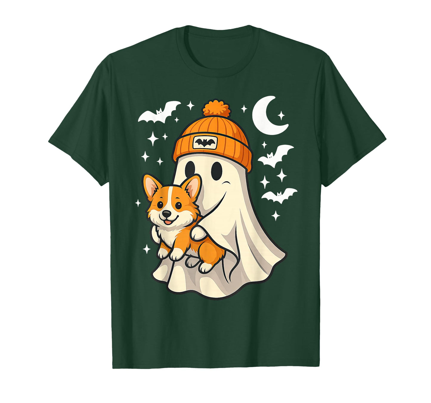 Ghost Pembroke Welsh Corgi Dog Lover Halloween Men Women T-Shirt