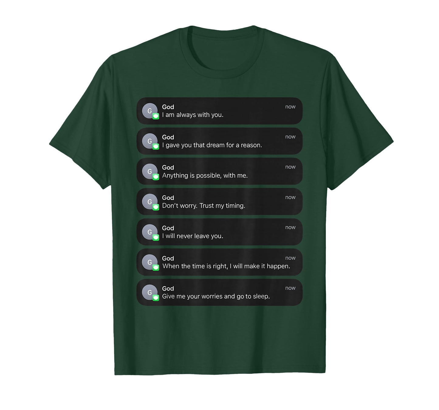 God Messages I’m Always with You Jesus Christian Womens Mens T-Shirt
