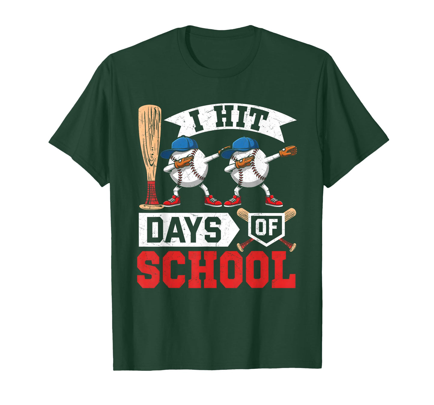 Kids 100 Days of School Boys 100th Day Baseball Toddler Boy T-Shirt