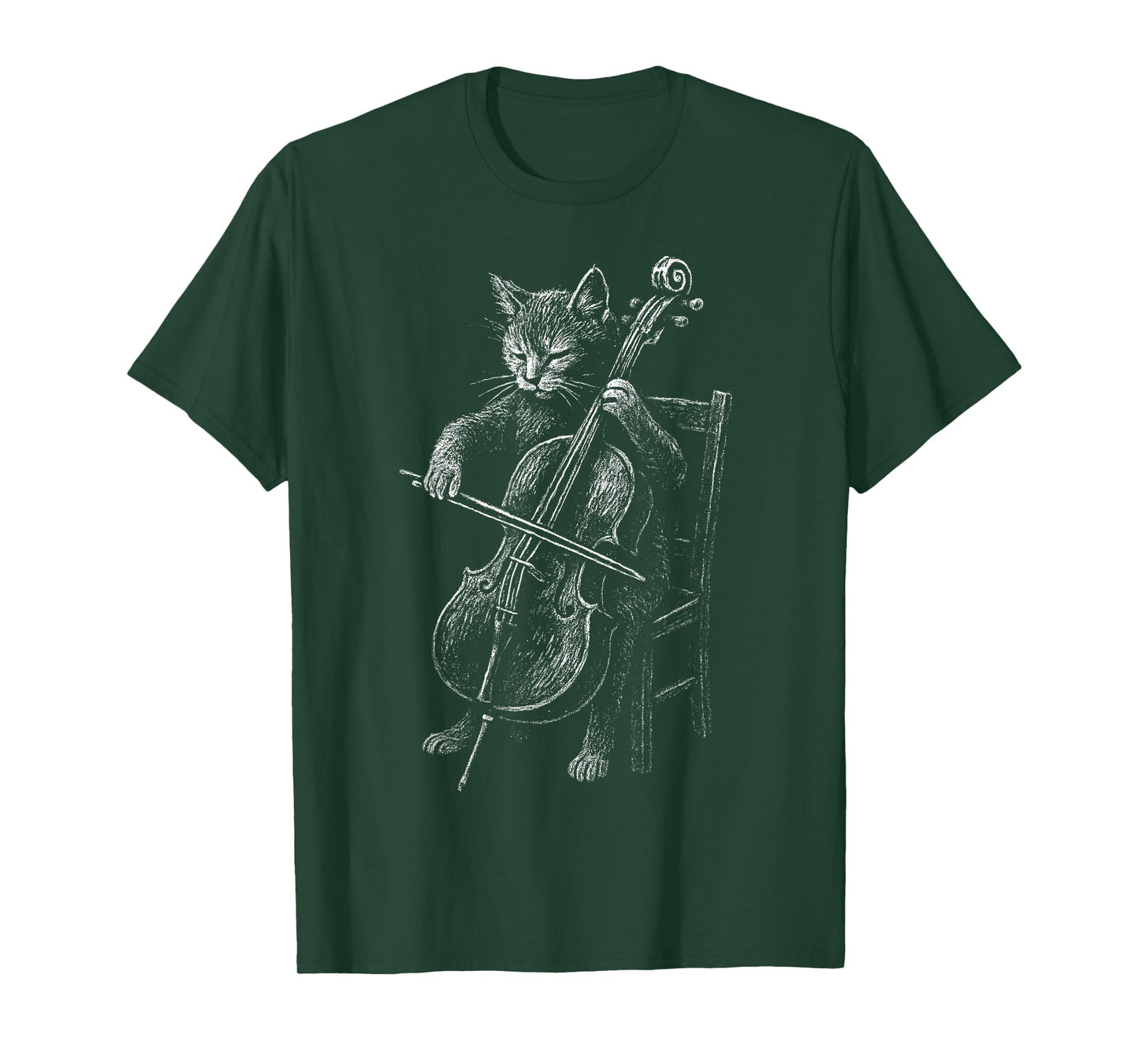 Cat Playing Cello Funny Musician Music Musical Instrument T-Shirt