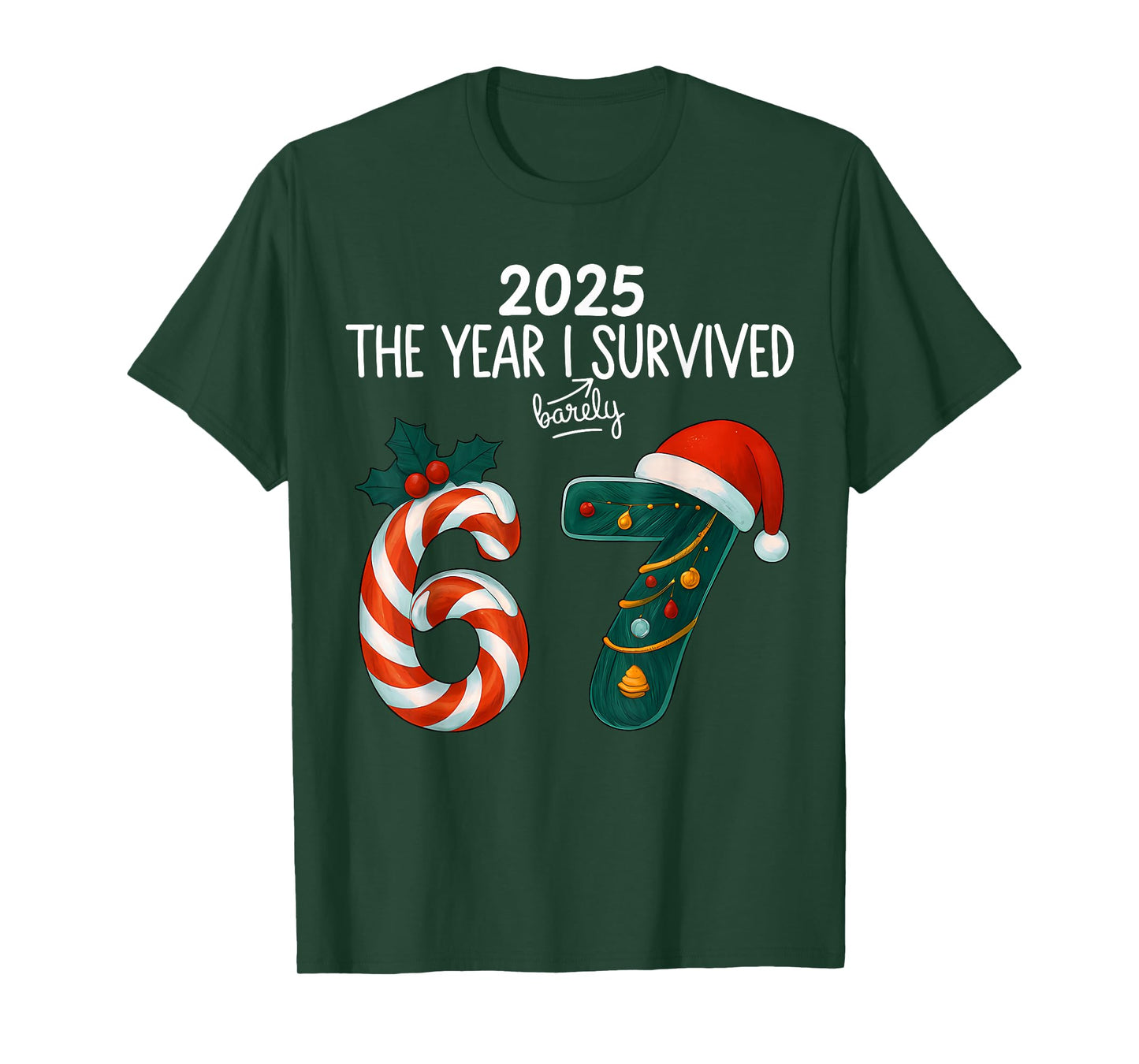 Bruh 67 Six Seven 6 7 Meme Christmas Funny Boy Girl Kids T-Shirt