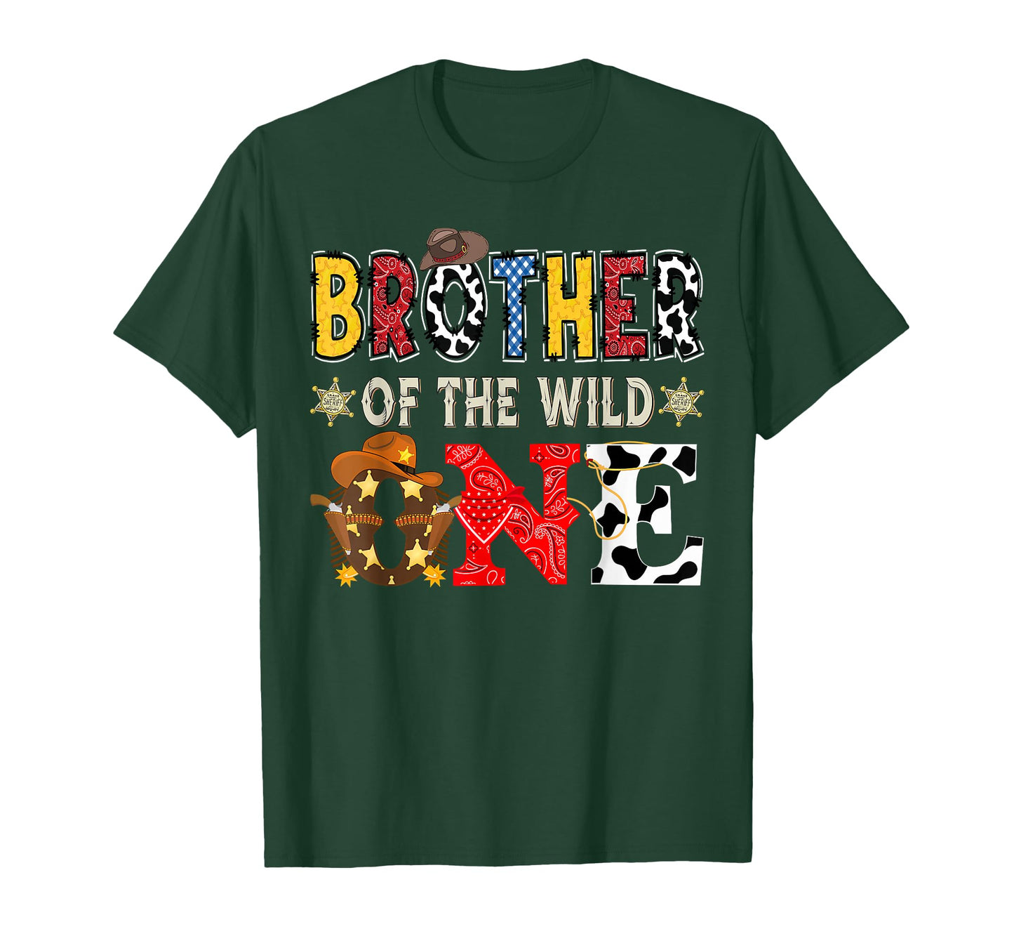 Brother of The Wild One 1St Birthday Boy Western Cowboy T-Shirt