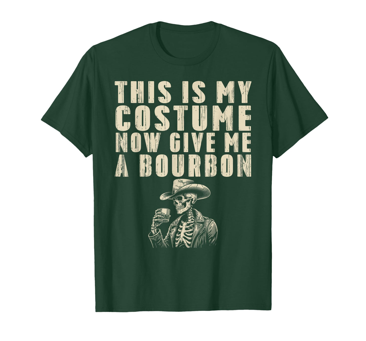 This is My Costume Give Me A Bourbon Shirt Men Dad Halloween T-Shirt