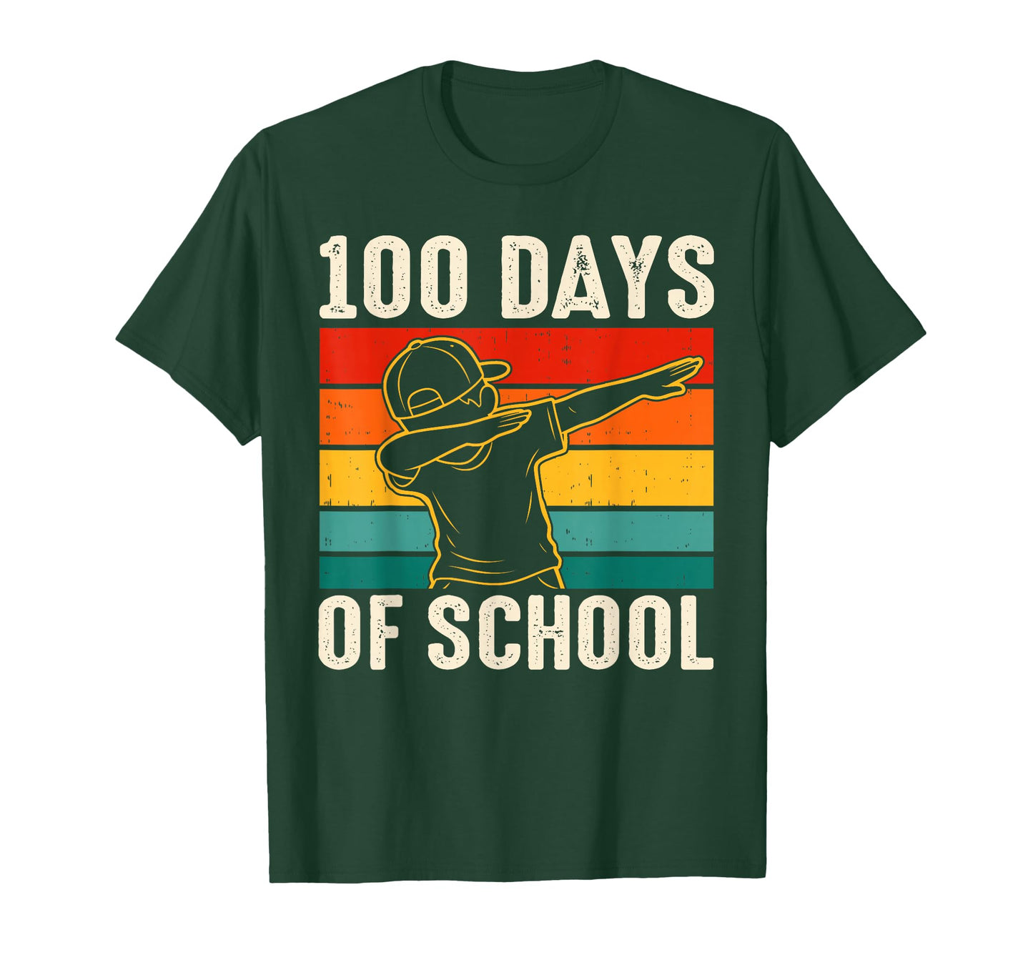 100 Days Bruh Dabbing Boys Funny 100th Day of School Kids T-Shirt