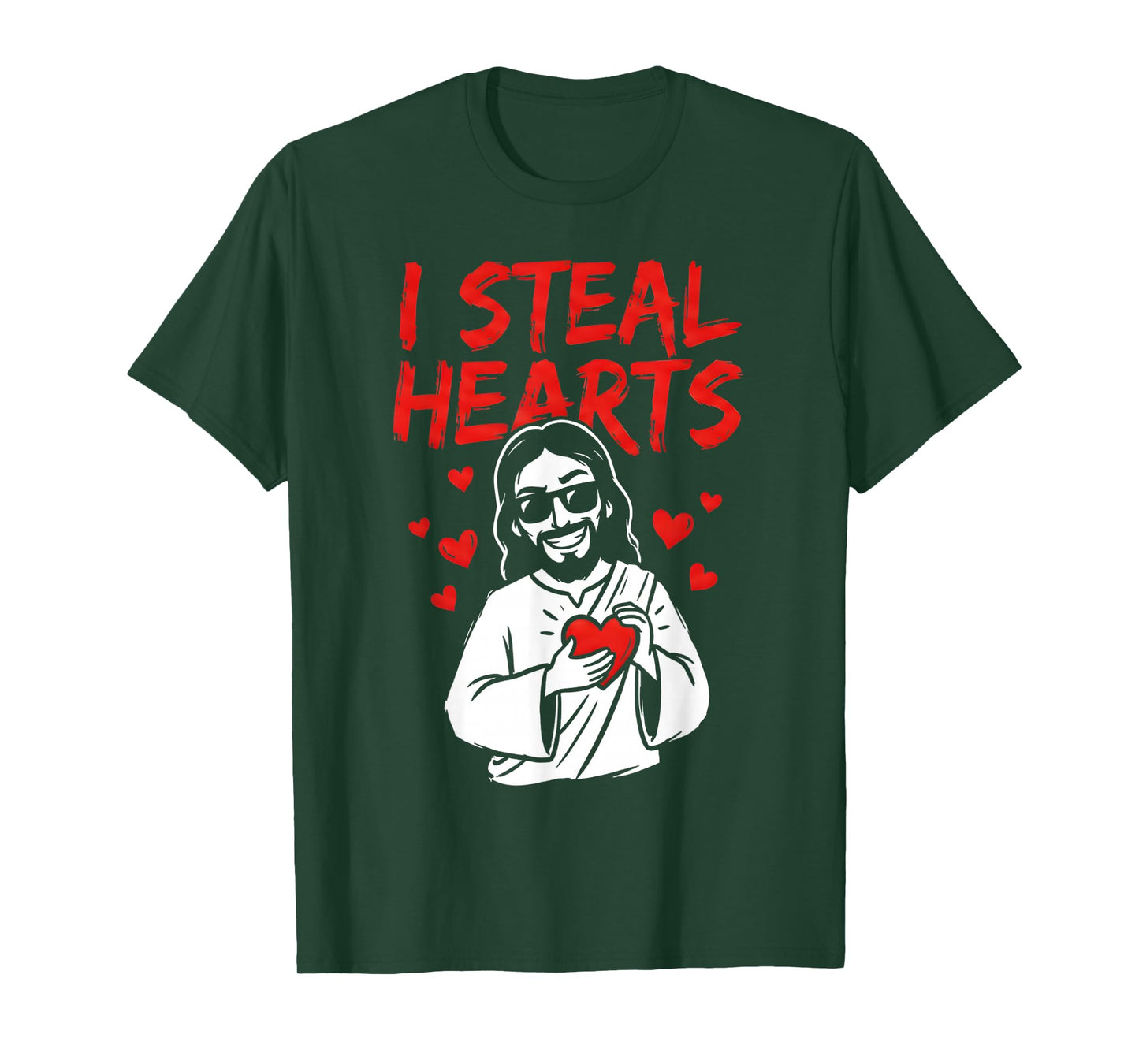 I Steal Hearts Jesus Valentines Day Christian Love Religious T-Shirt