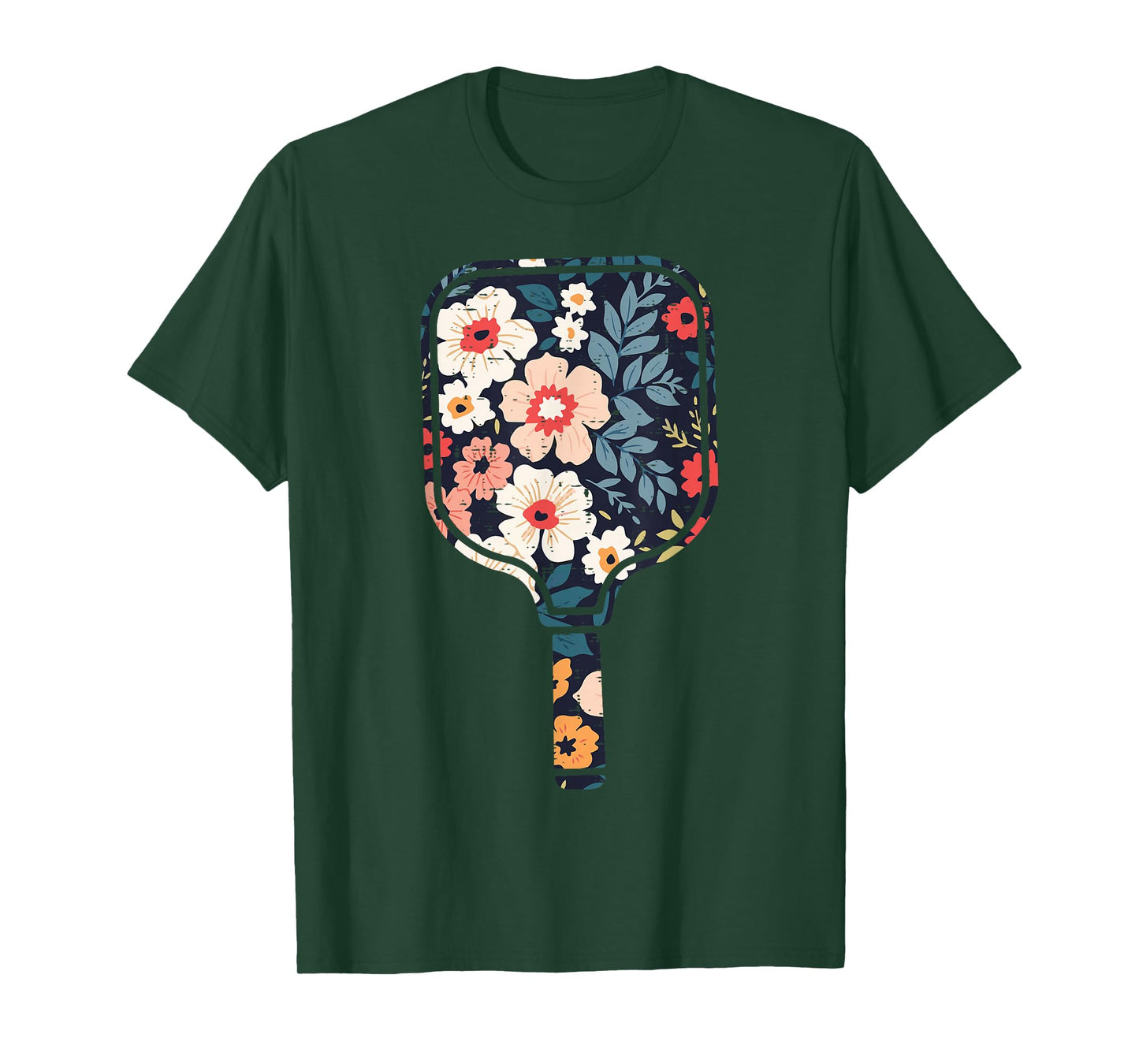 Pickle Ball Paddle Flowers Pickleball Racket Women Girls Kid T-Shirt