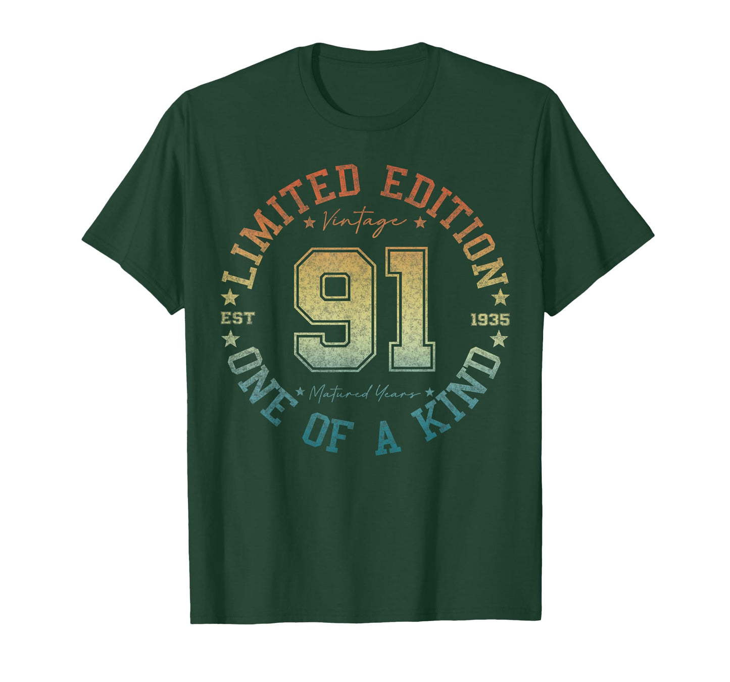 91 Year Old Gifts Vintage 1935 Limited Edition 91st Birthday T-Shirt