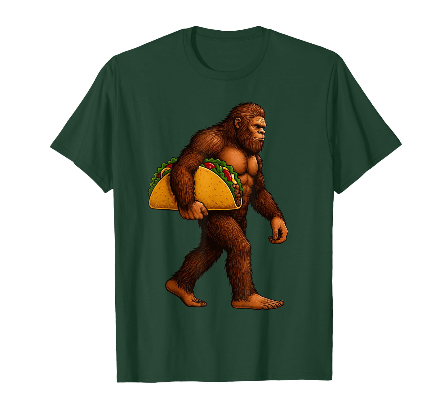Bigfoot Taco Sasquatch Walking Taco Funny Shirt Men Boys T-Shirt