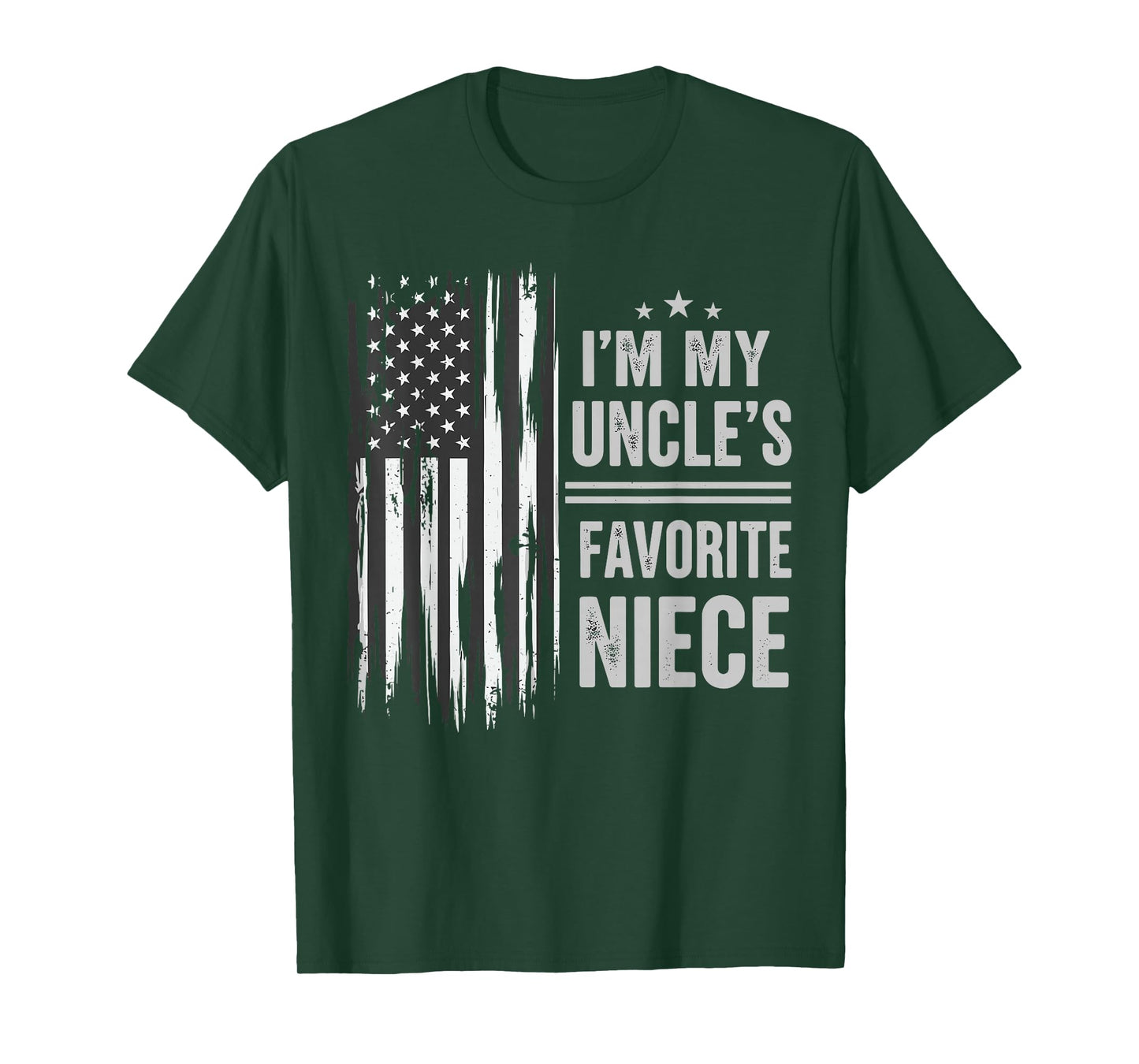 I'm My Uncle's Favorite Niece Shirt, USA Flag Uncle Niece T-Shirt