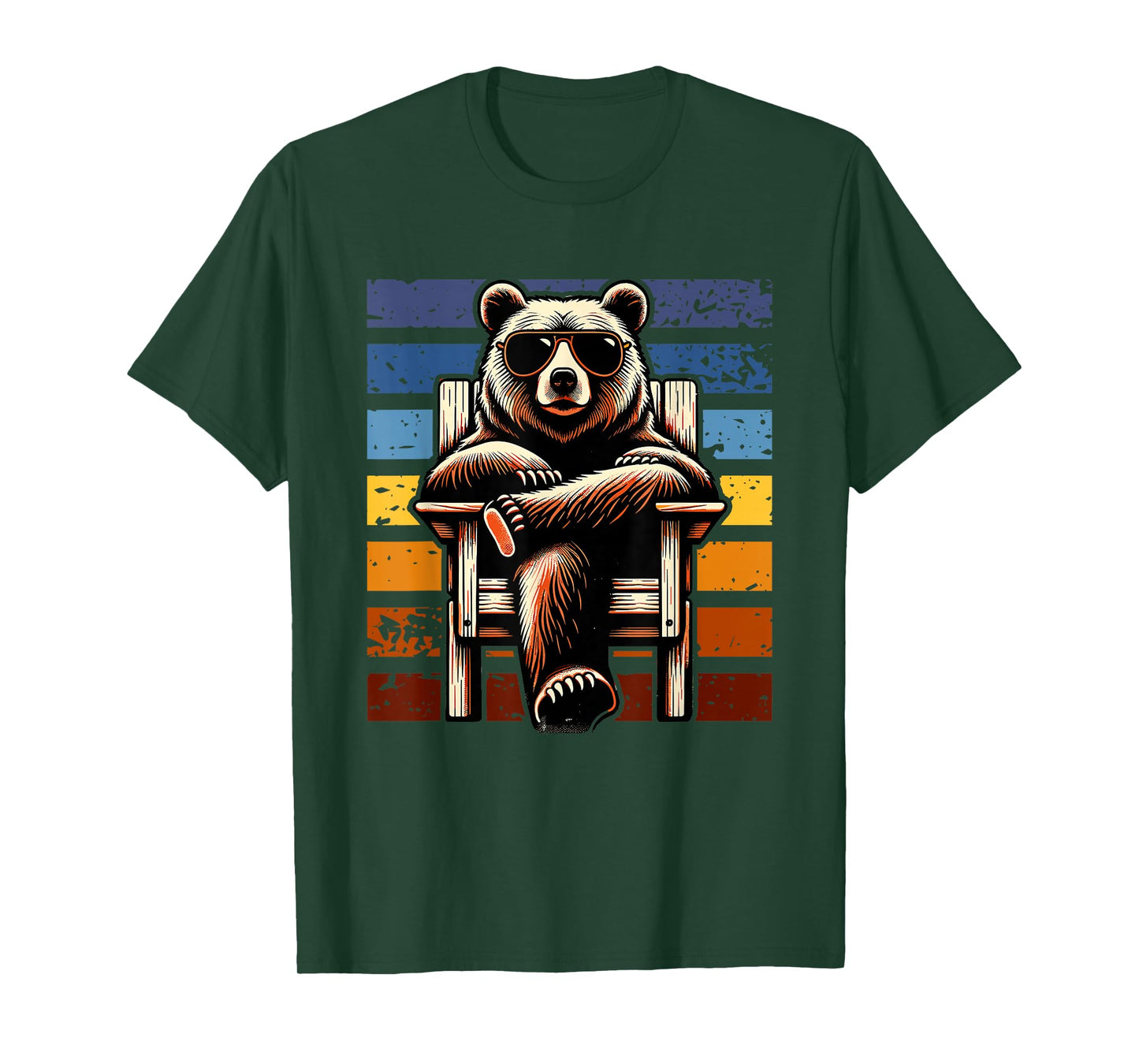 Cool Retro Bear in Sunglasses 70s 80s 90s Novelty Funny Bear T-Shirt