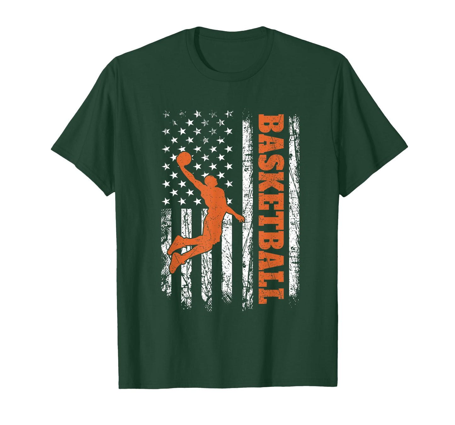 Patriotic Basketball Player US Flag Basketball Coach T-Shirt