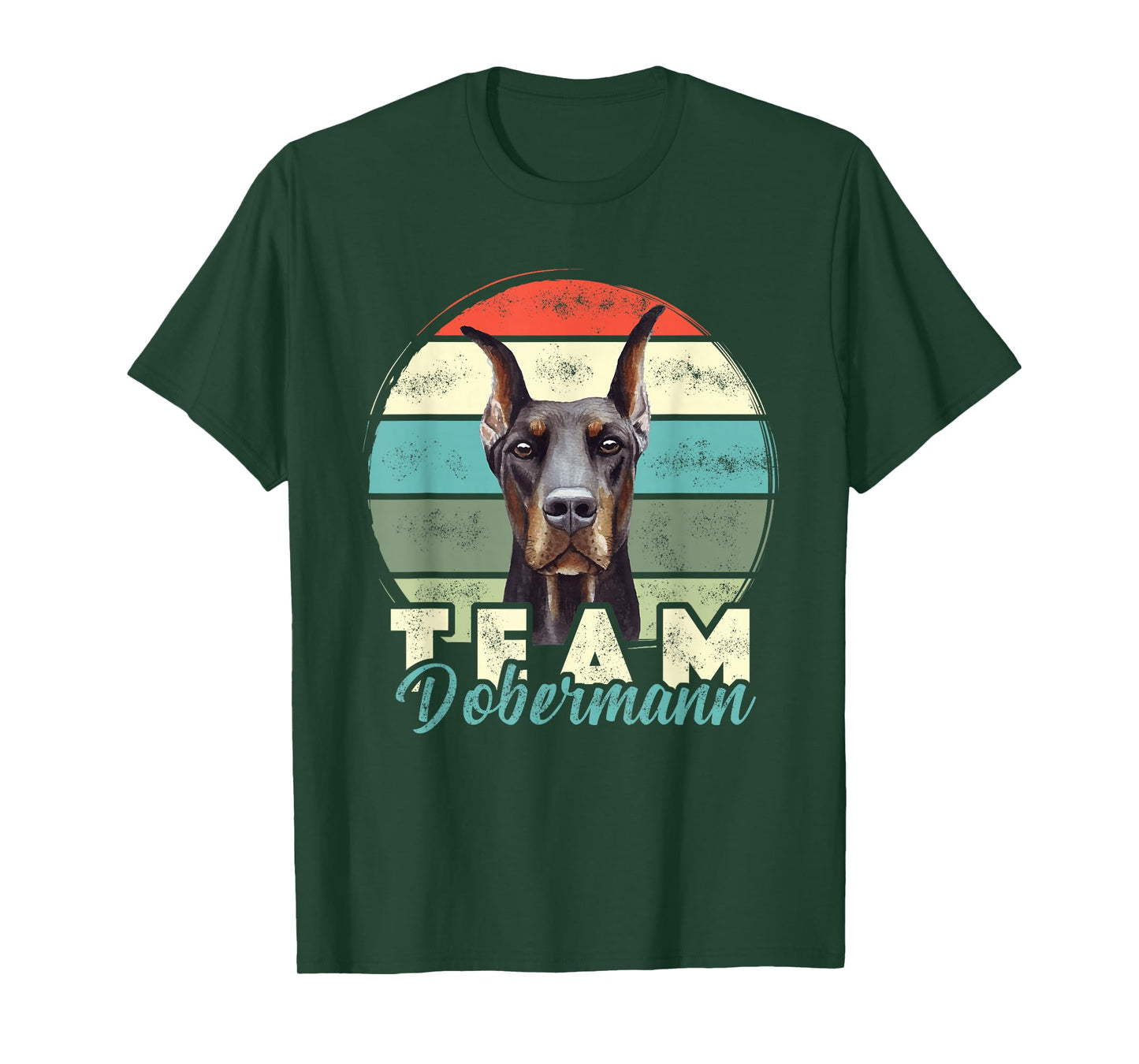 Team Doberman Dog Outfit Retro Vintage Doberman Dogs Design T-Shirt