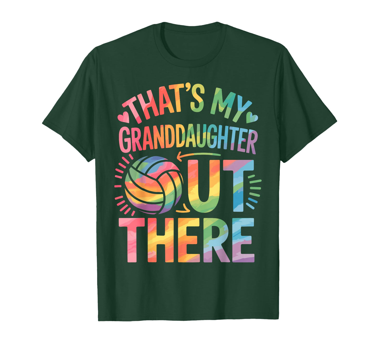 That's My Granddaughter Out There Volleyball Grandma Tie Dye T-Shirt