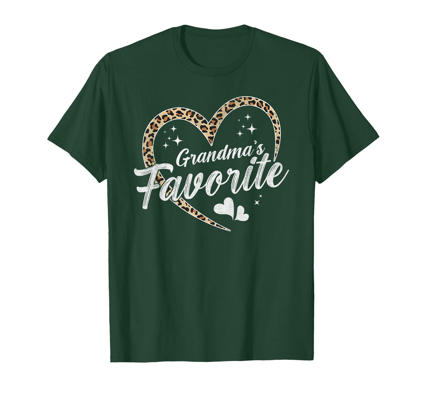 Grandma's Favorite Granddaughter Leopard Girls T-Shirt