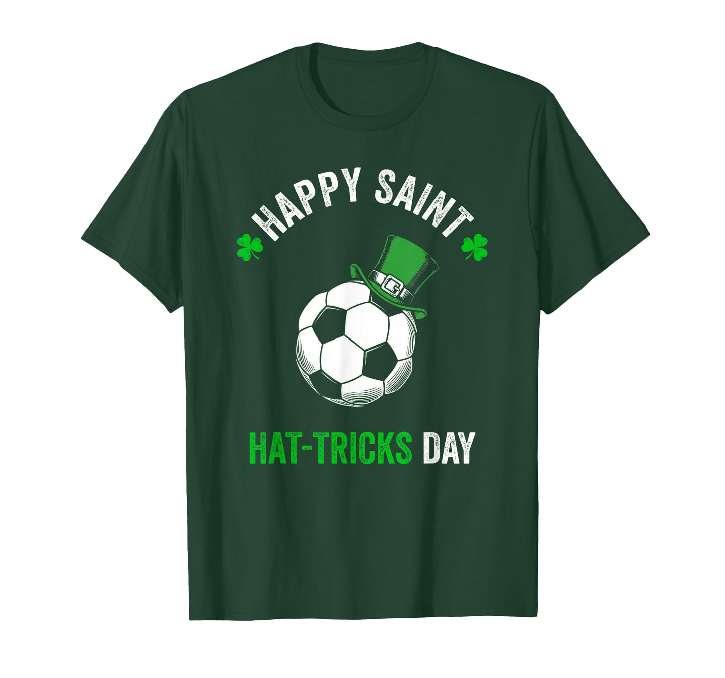 Soccer St Patricks Day Boys Men Shamrock Soccer T-Shirt