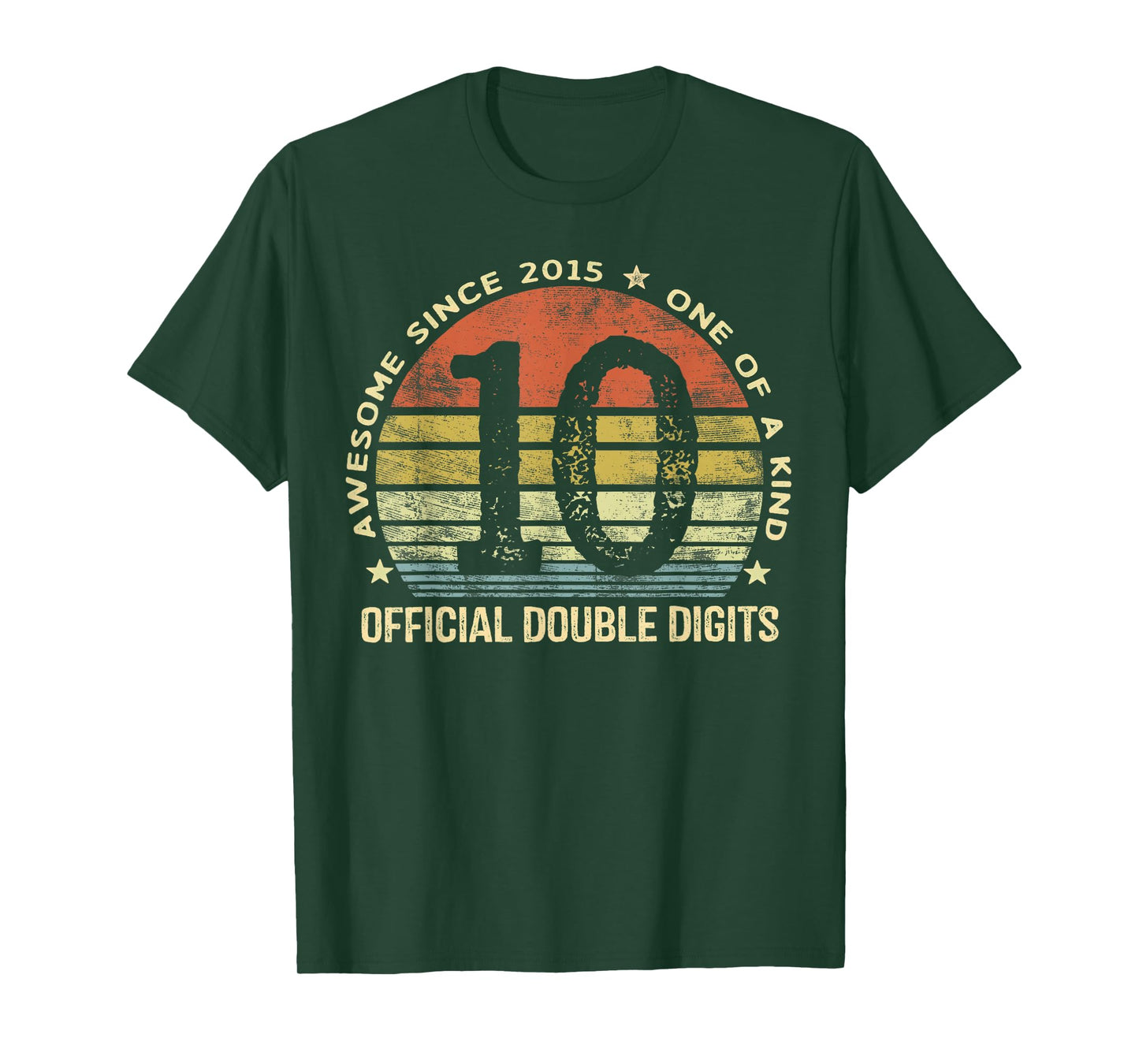 Awesome Since 2015 Official Double Digits 10 Year Old BDay T-Shirt