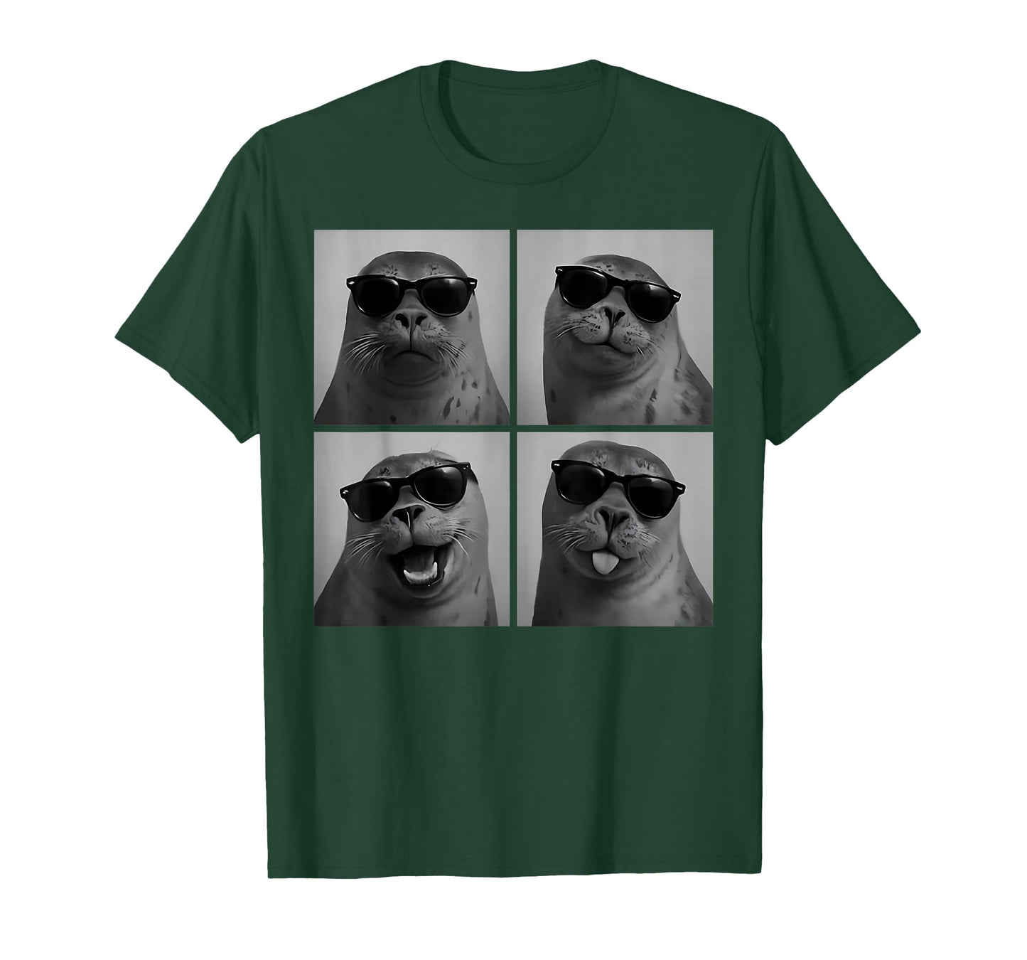 Seal Sea Lion Photobooth Seal Ocean with Sunglasses Cool T-Shirt
