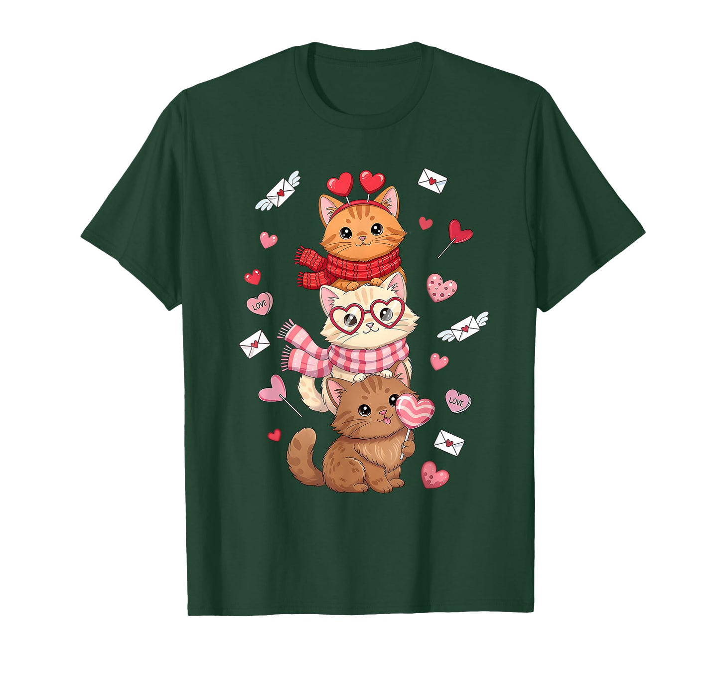 Valentine Cat Happy Meowentines Heart Valentines Cat Lover T-Shirt