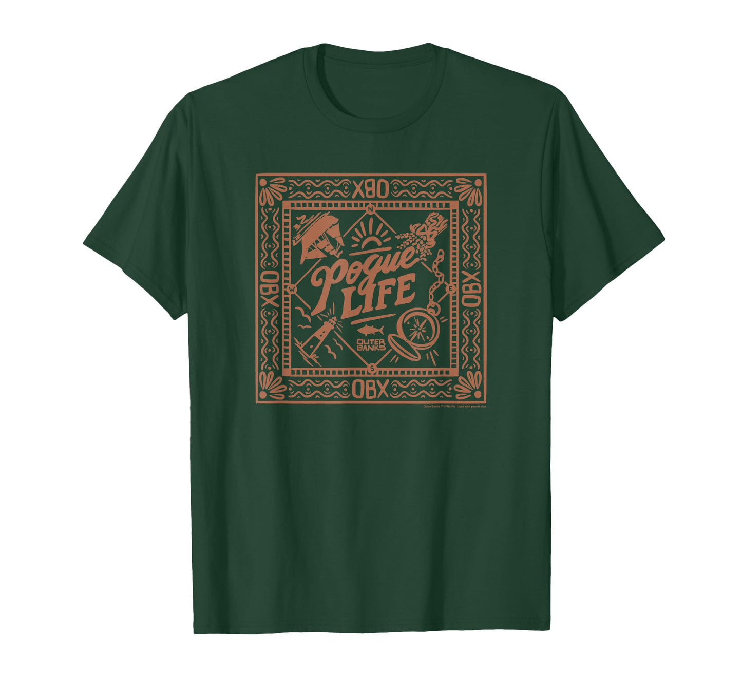 Outer Banks Pogue Life Square Stamp T-Shirt