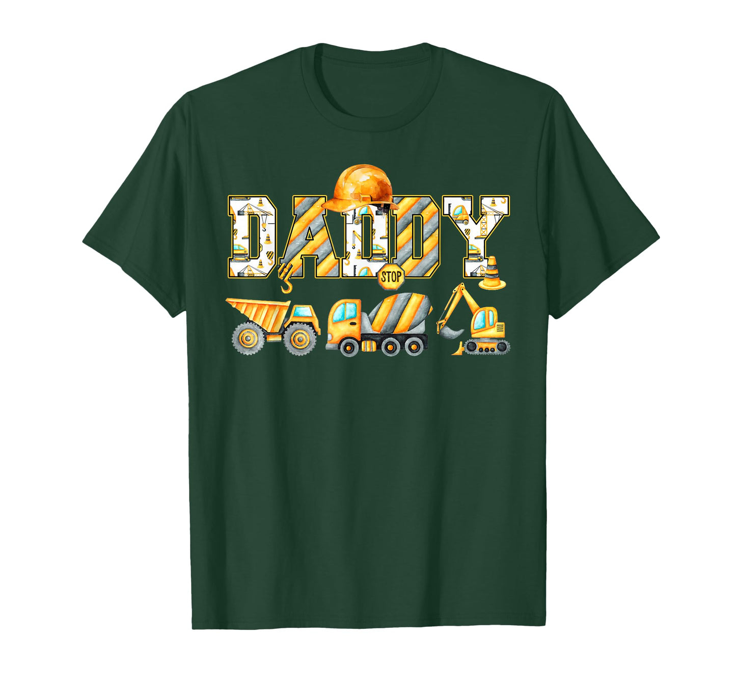 Funny Daddy Construction Excavator Kids Matching Family T-Shirt