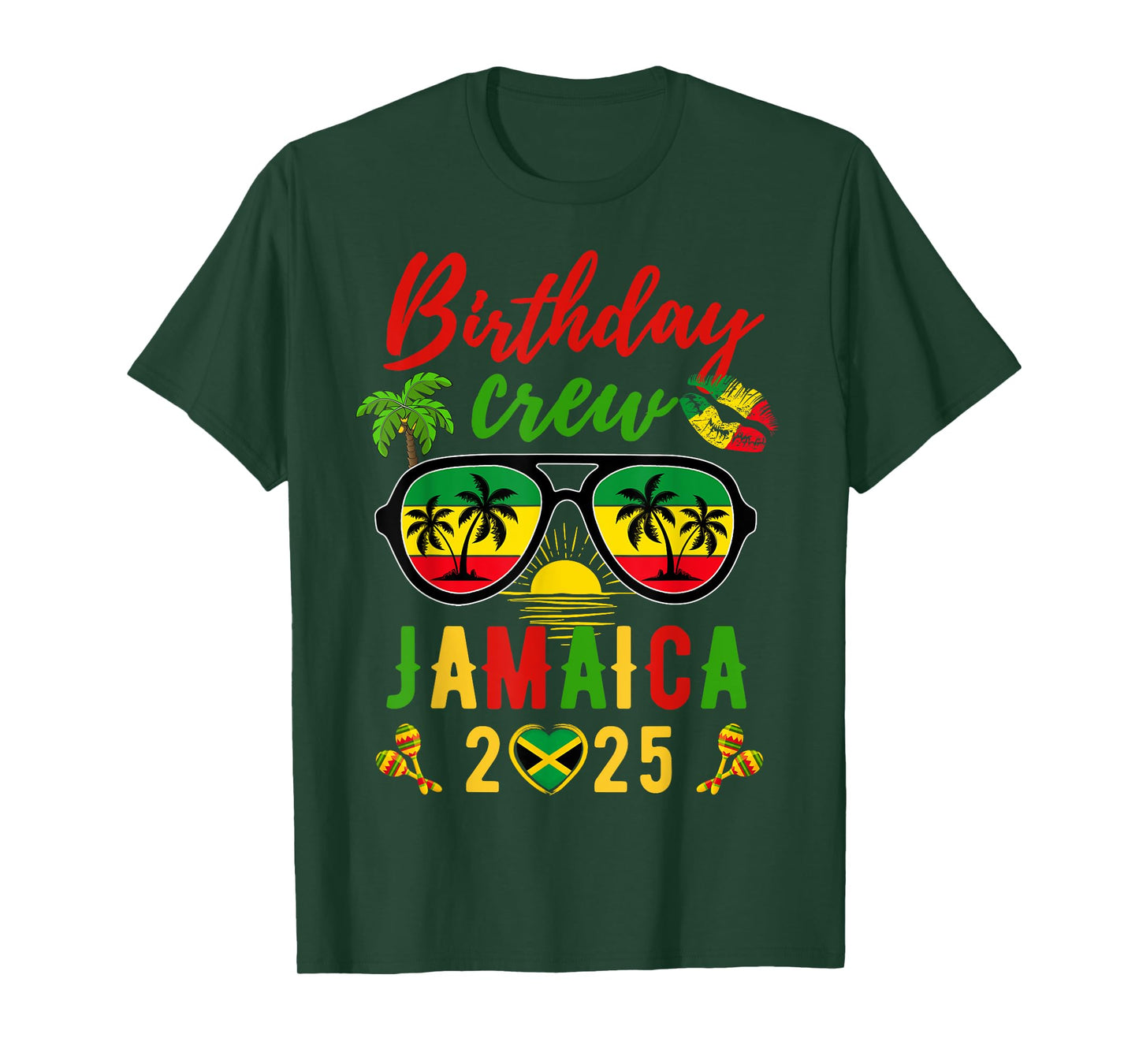 Birthday Queen King Jamaica Girls Trip 2025 Women Matching T-Shirt