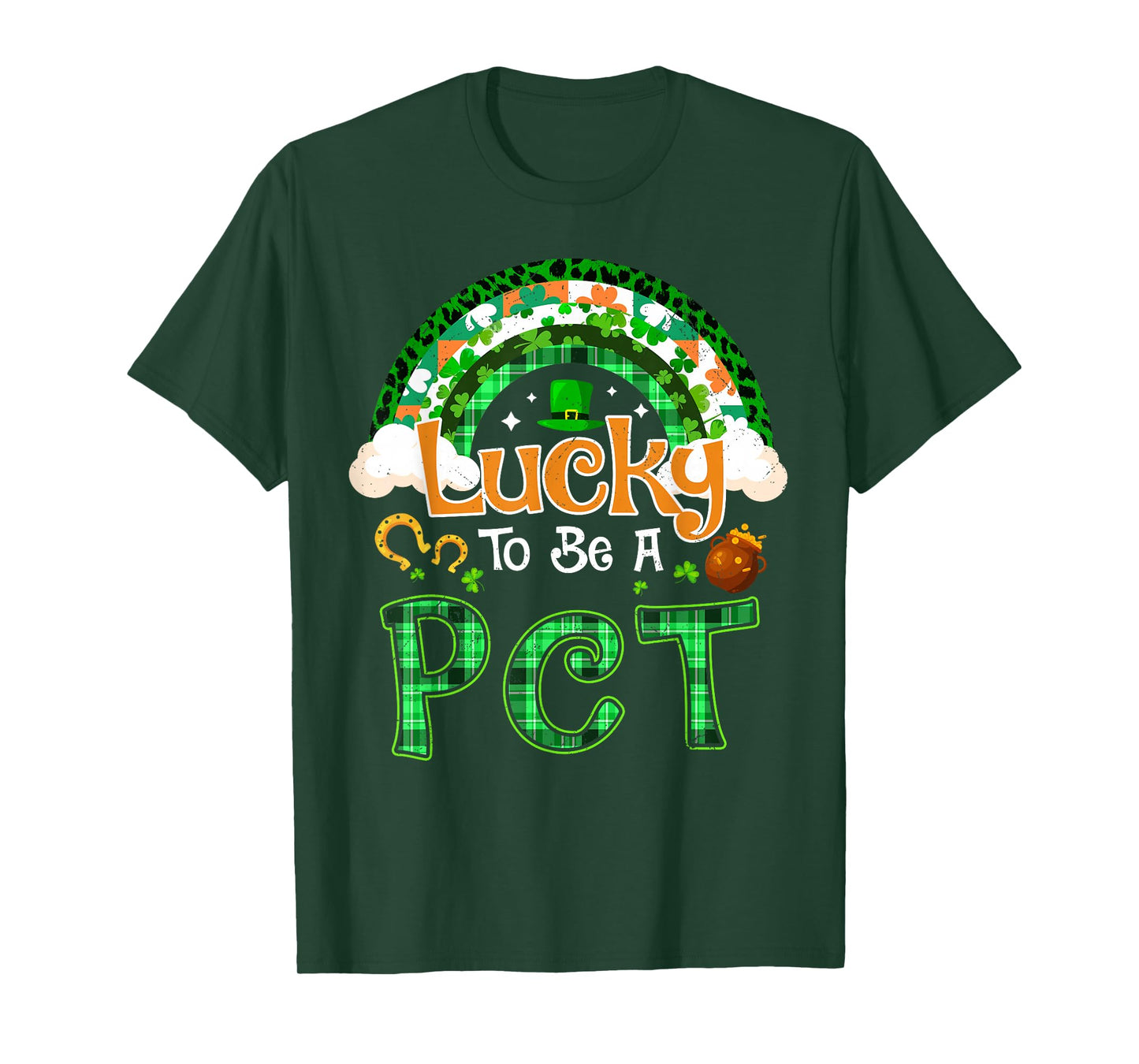 Lucky to Be PCT Shamrock Rainbow St Patricks Day T-Shirt