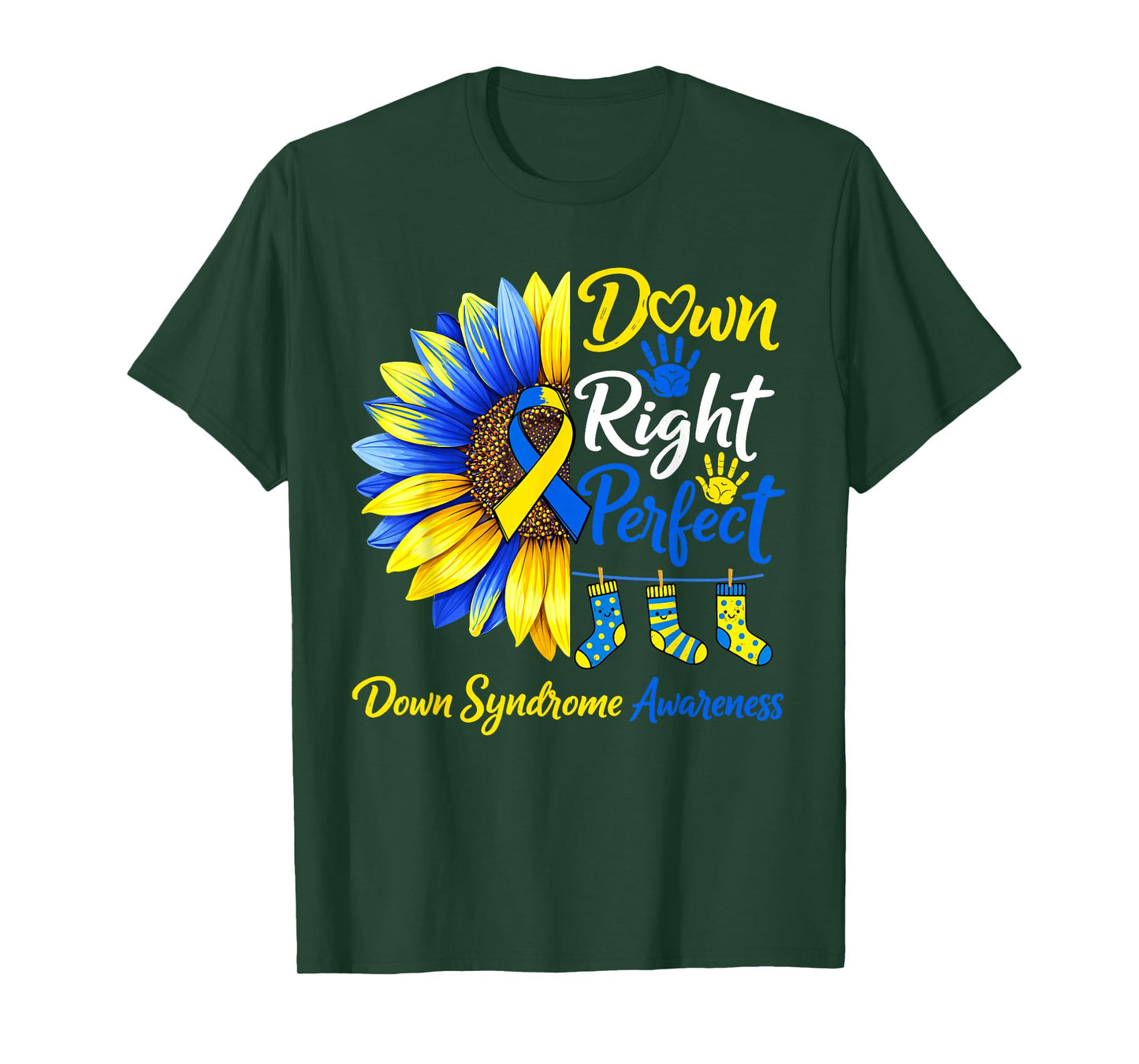 Down Right Perfect Down Syndrome Awareness Womens Trisomy 21 T-Shirt