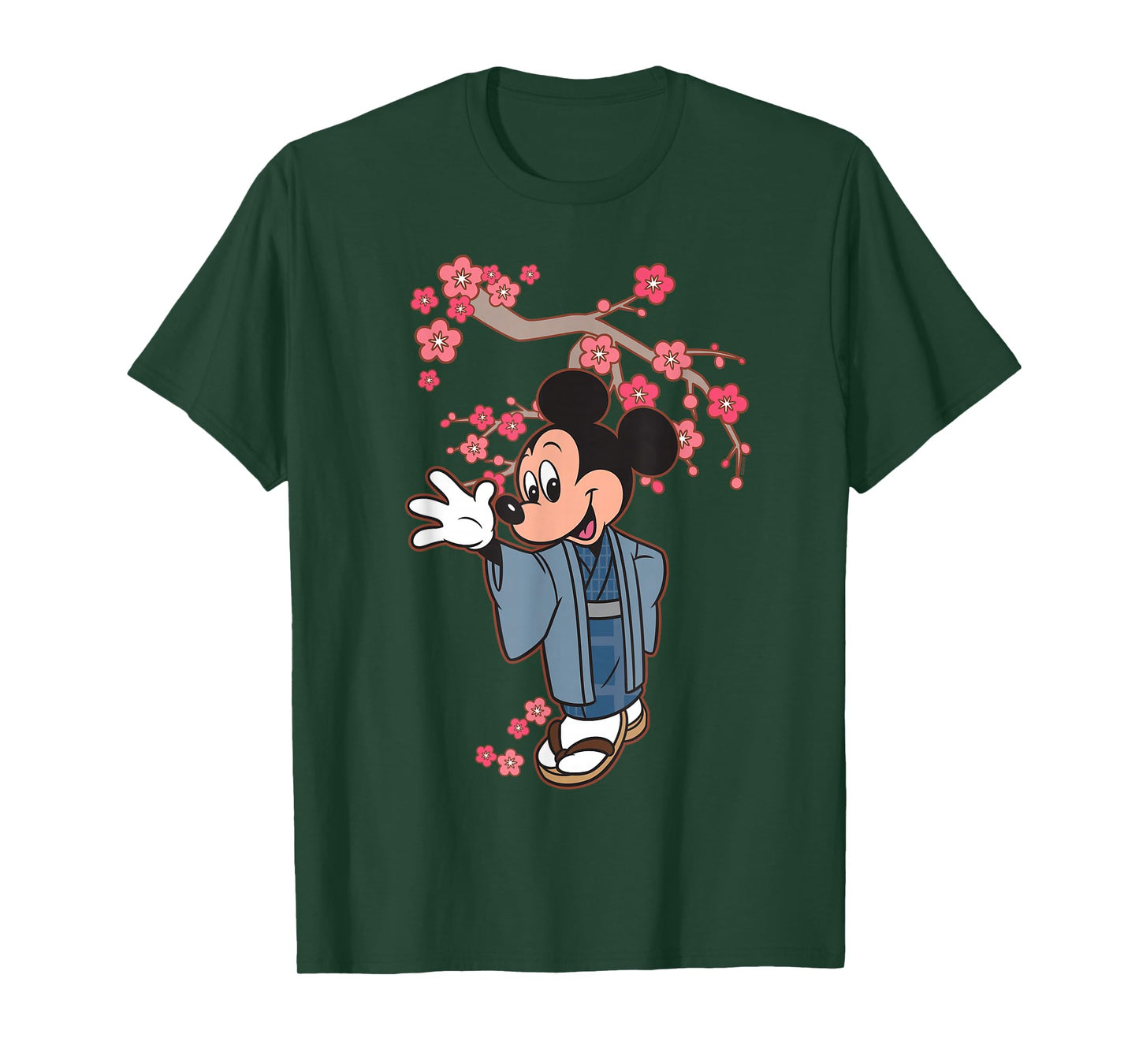Disney Mickey Mouse in Kimono Cherry Blossoms Spring Sakura T-Shirt