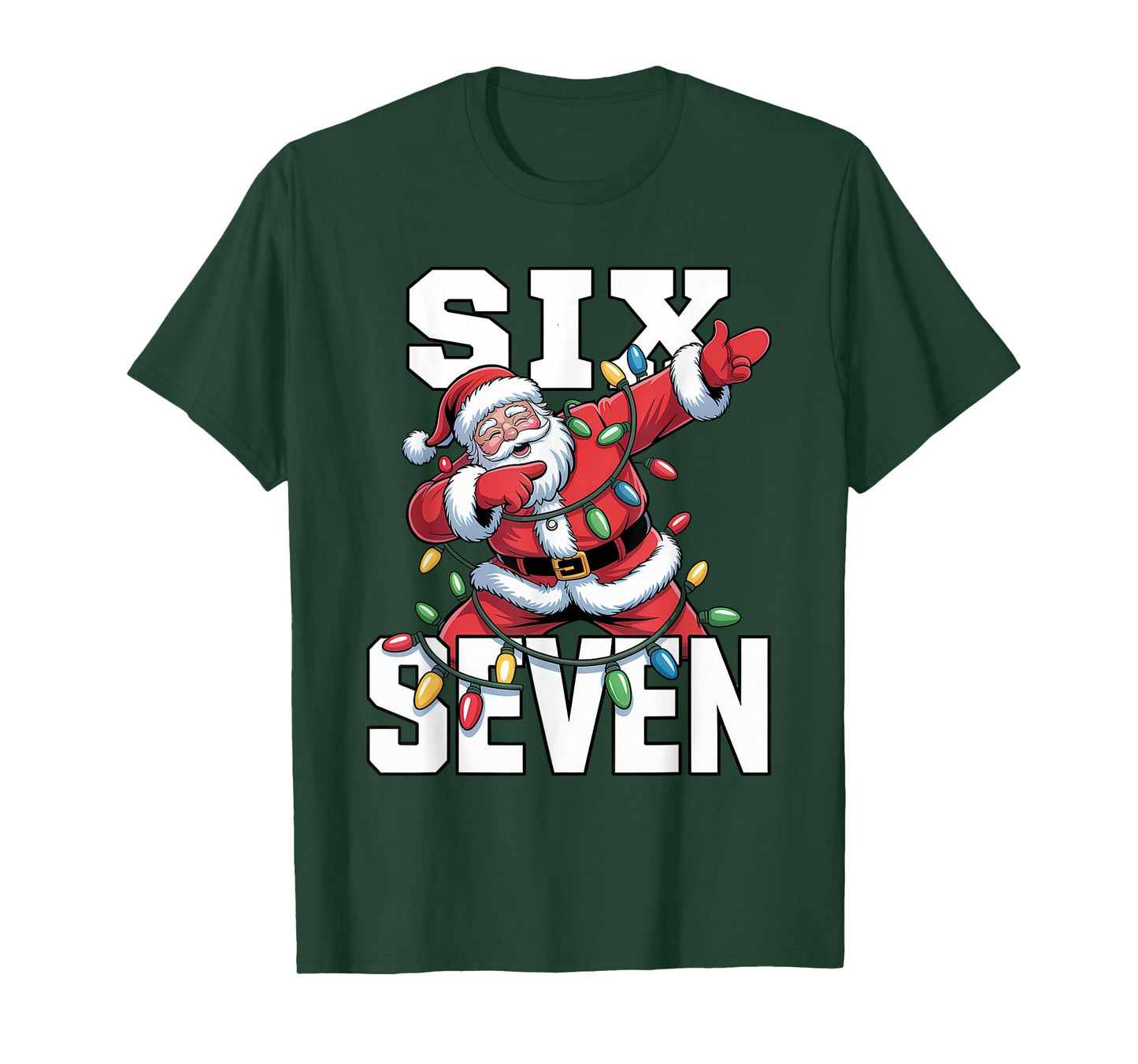6 7 Christmas Six Seven 67 Meme Funny Dabbing Santa Dab T-Shirt