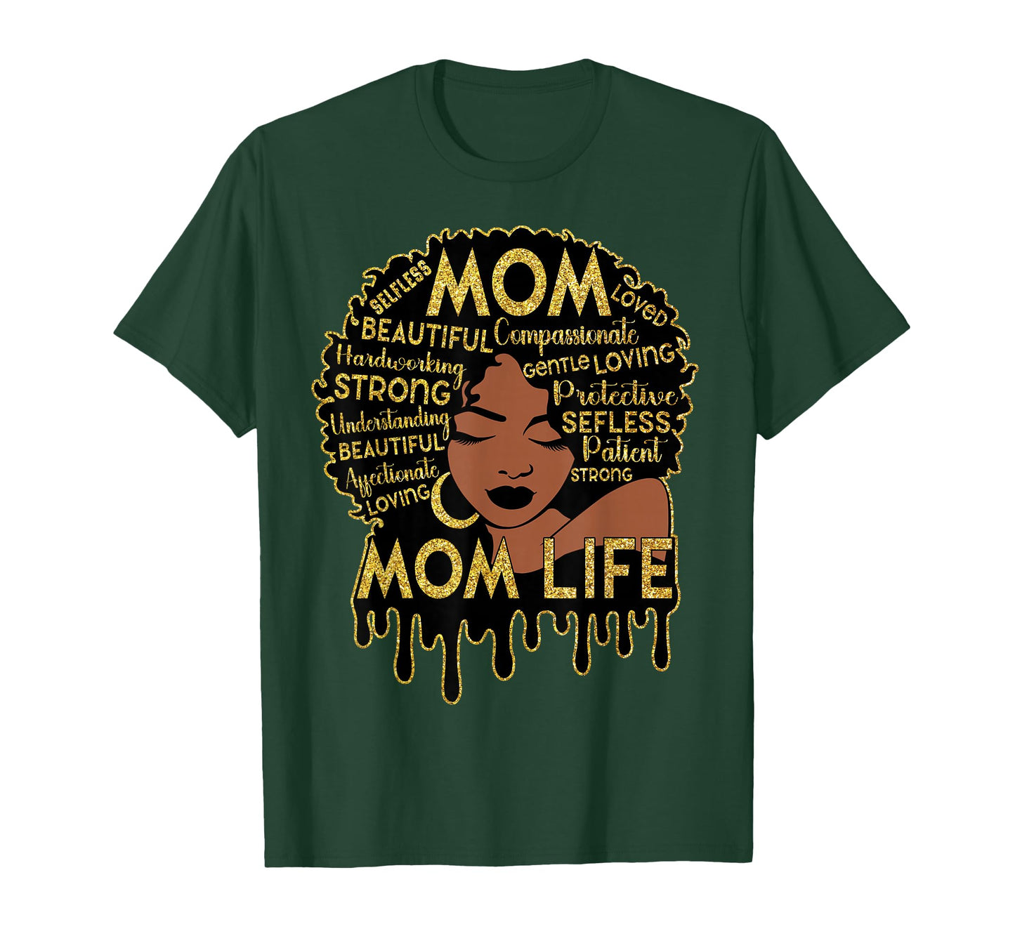 Black Women African American Black Mom Life Mother's Day T-Shirt