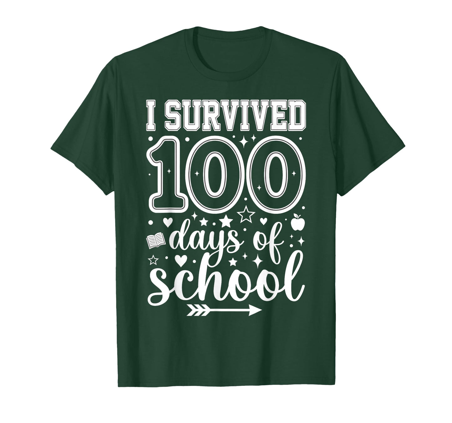 I Survived 100 Days of School Students Teachers 100th Days T-Shirt