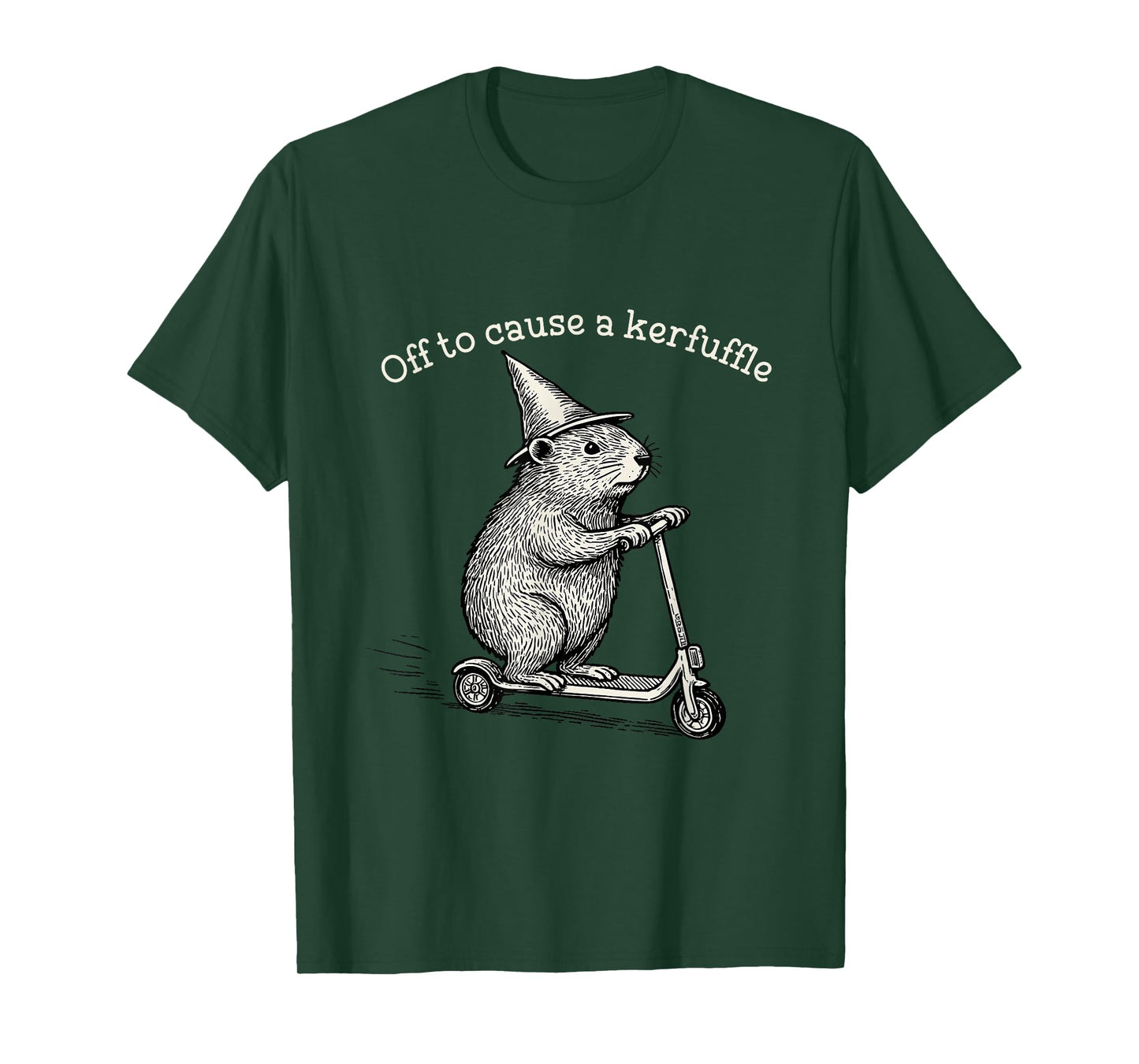Off to Cause A Kerfuffle Funny Capybara Meme T-Shirt