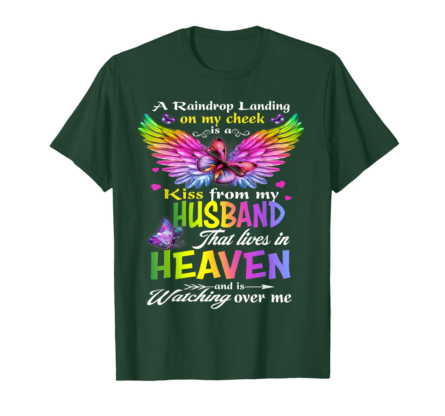 Half Of My Heart Is In Heaven With My Husband My Angel T-Shirt