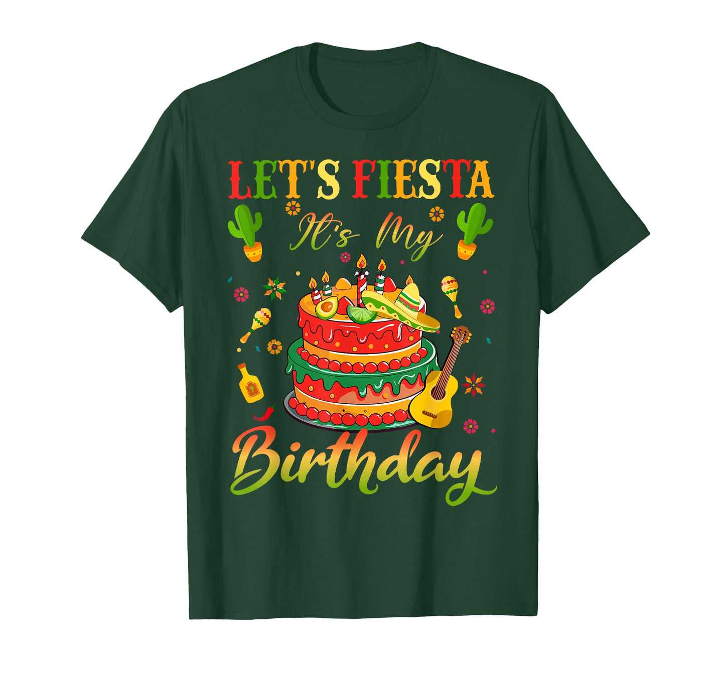 Lets Fiesta Cinco De Mayo It's My Birthday Party Mexican T-Shirt