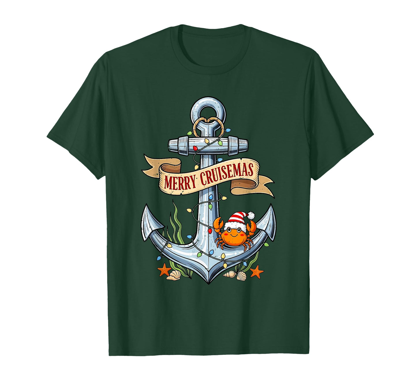 Merry Cruisemas 2025 Nautical Cruise Christmas Family Vibes T-Shirt