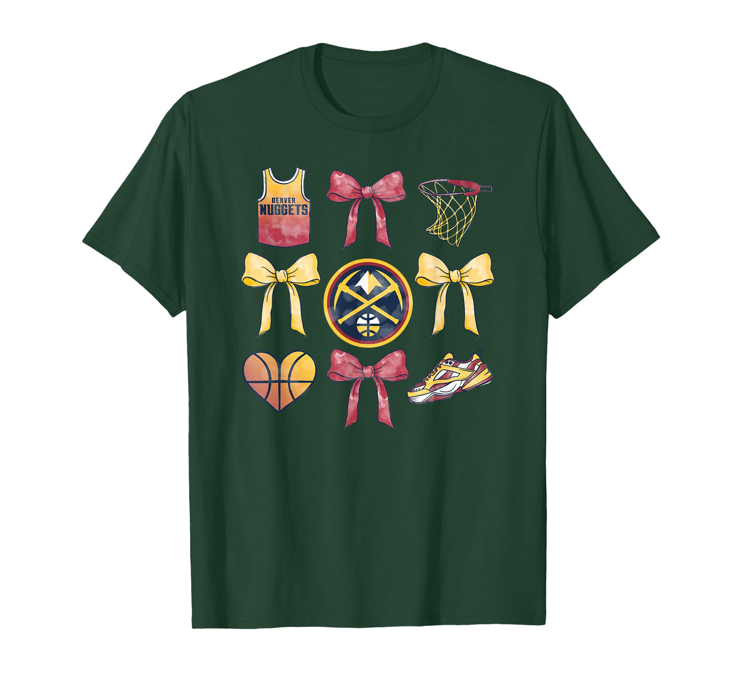 NBA Denver Nuggets Bow Grid T-Shirt