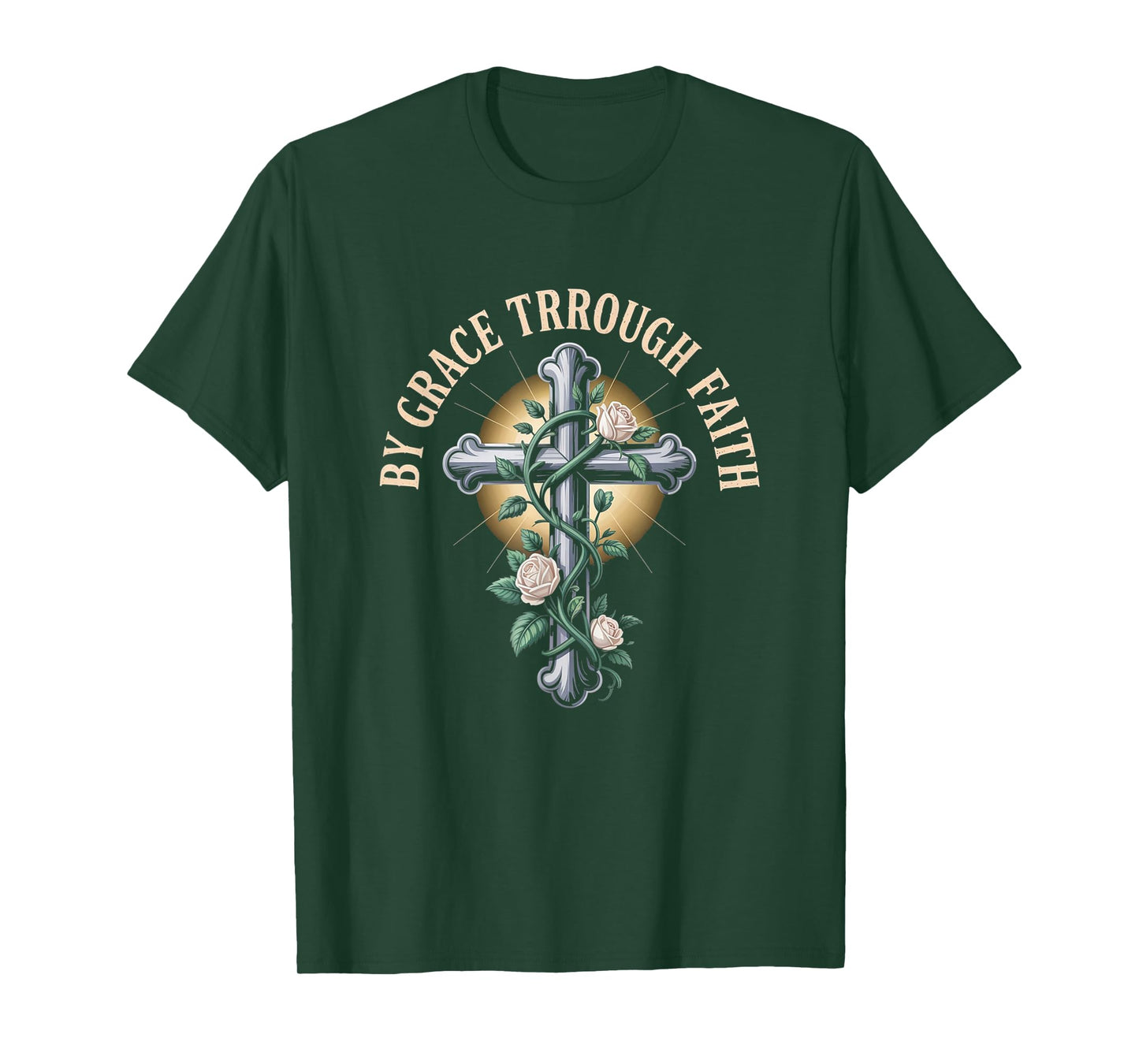 Grace Through Faith Ephesians 2:8-9 Christian Tee T-Shirt