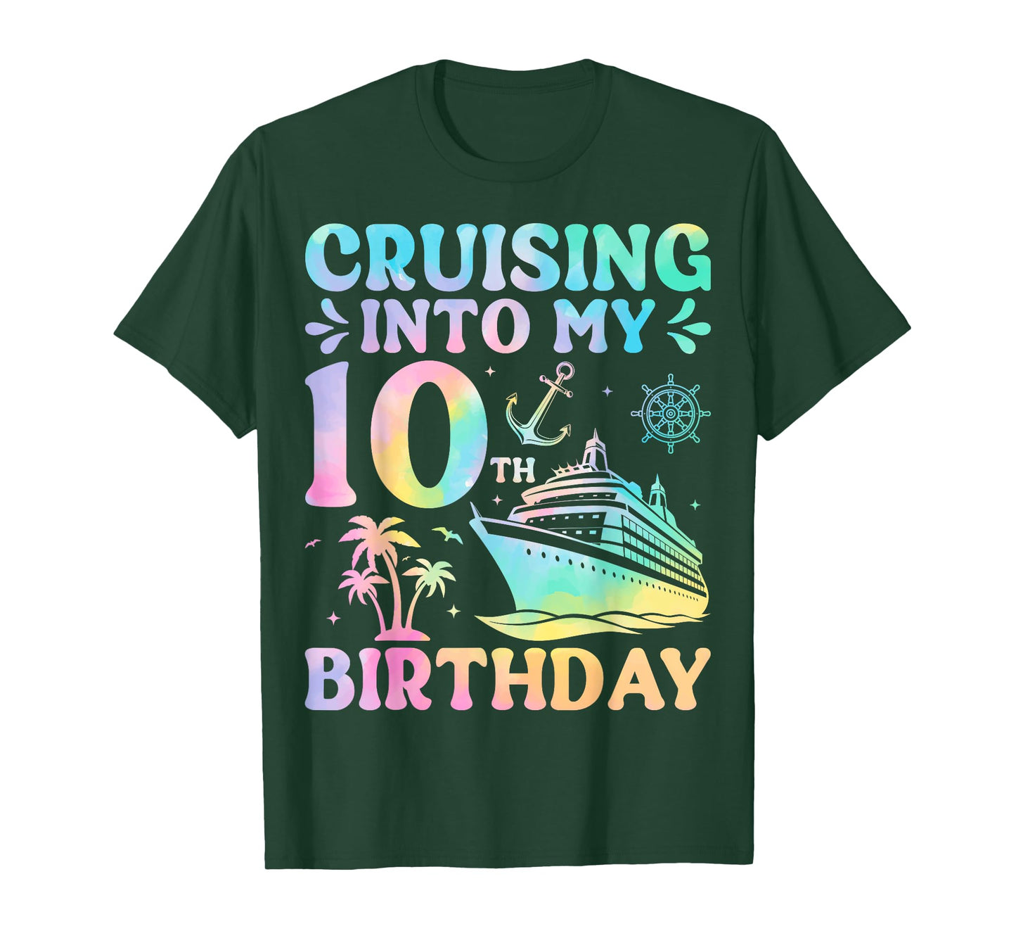 Birthday Cruise Vacation Trip Cruising Into My 10th Birthday T-Shirt