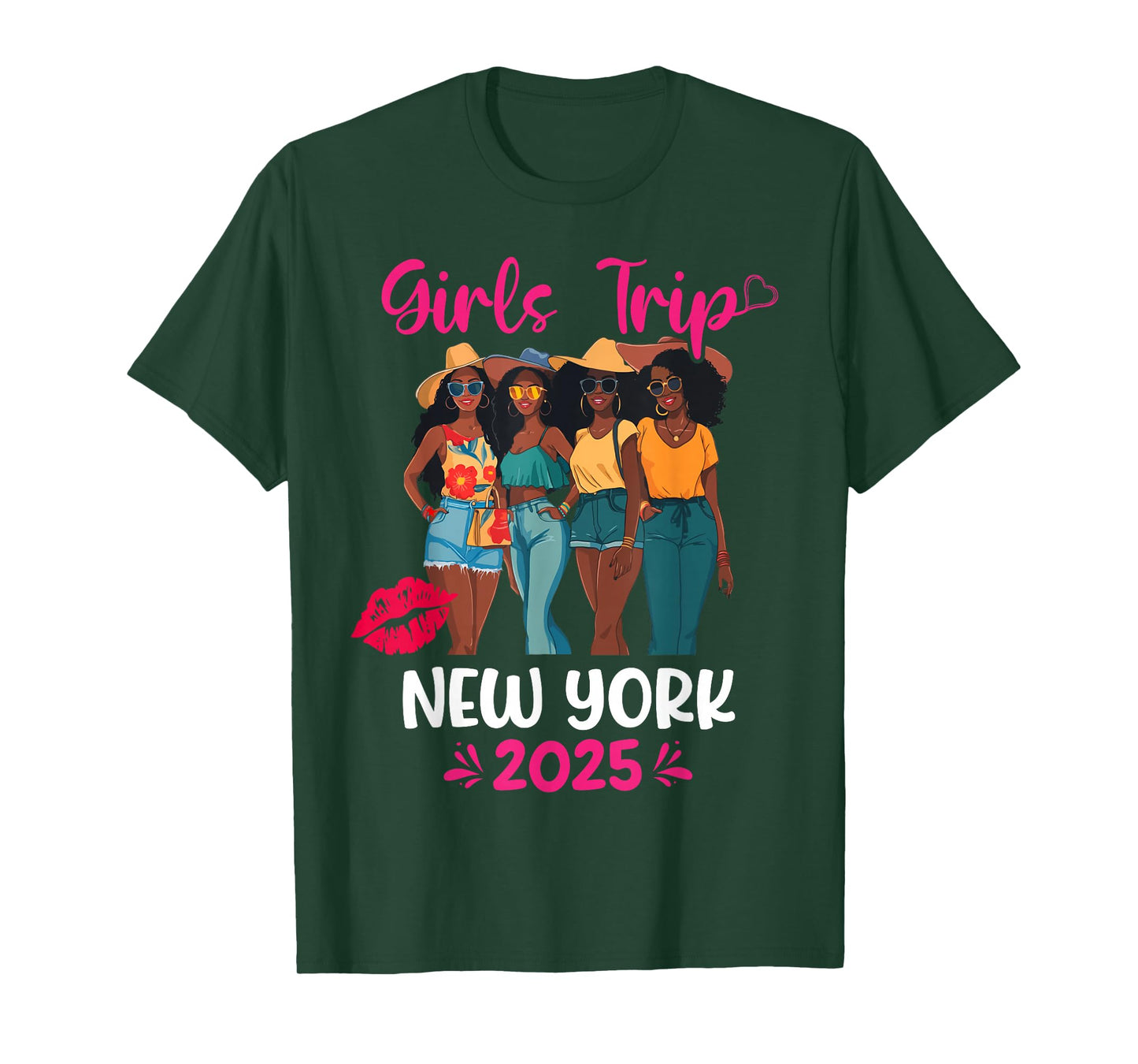Black Girls Trip New York 2025 Vacation Matching T-Shirt