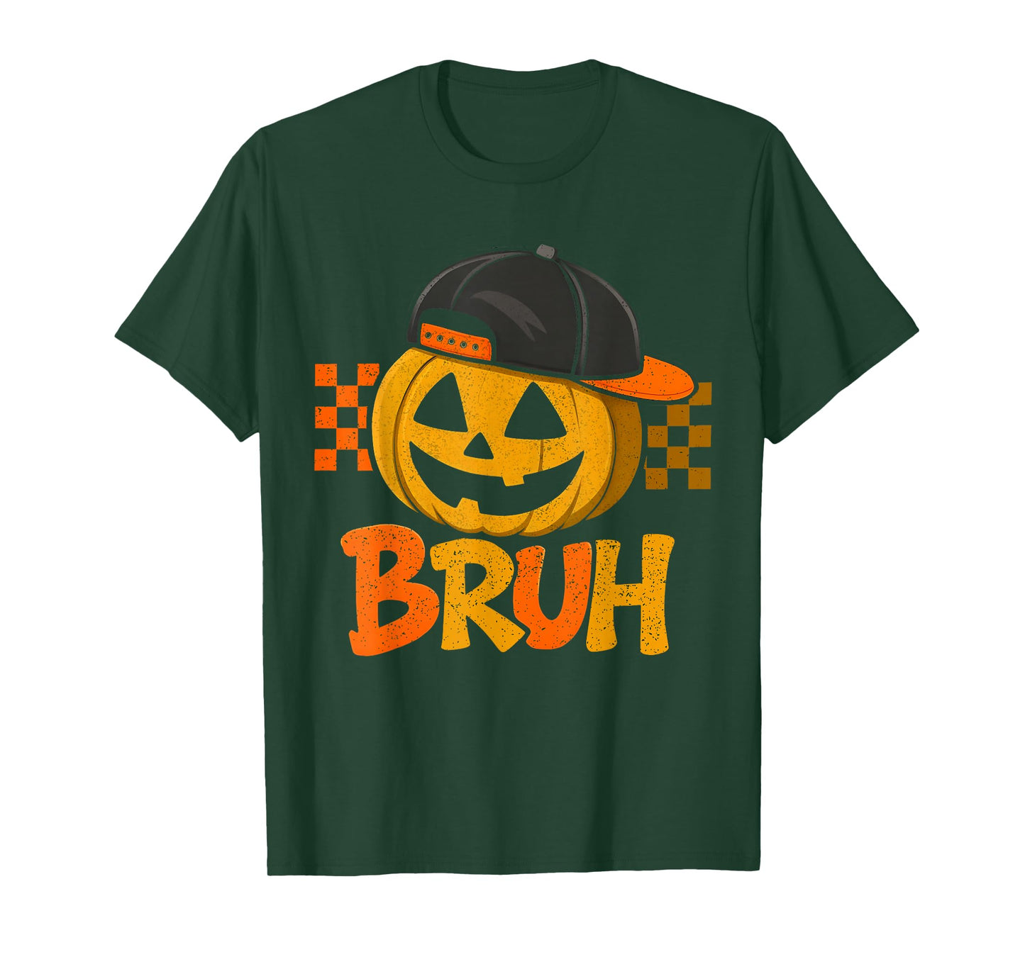 Rocker Pumpkin Cap Skater Cool Halloween Baseball Men Boys T-Shirt