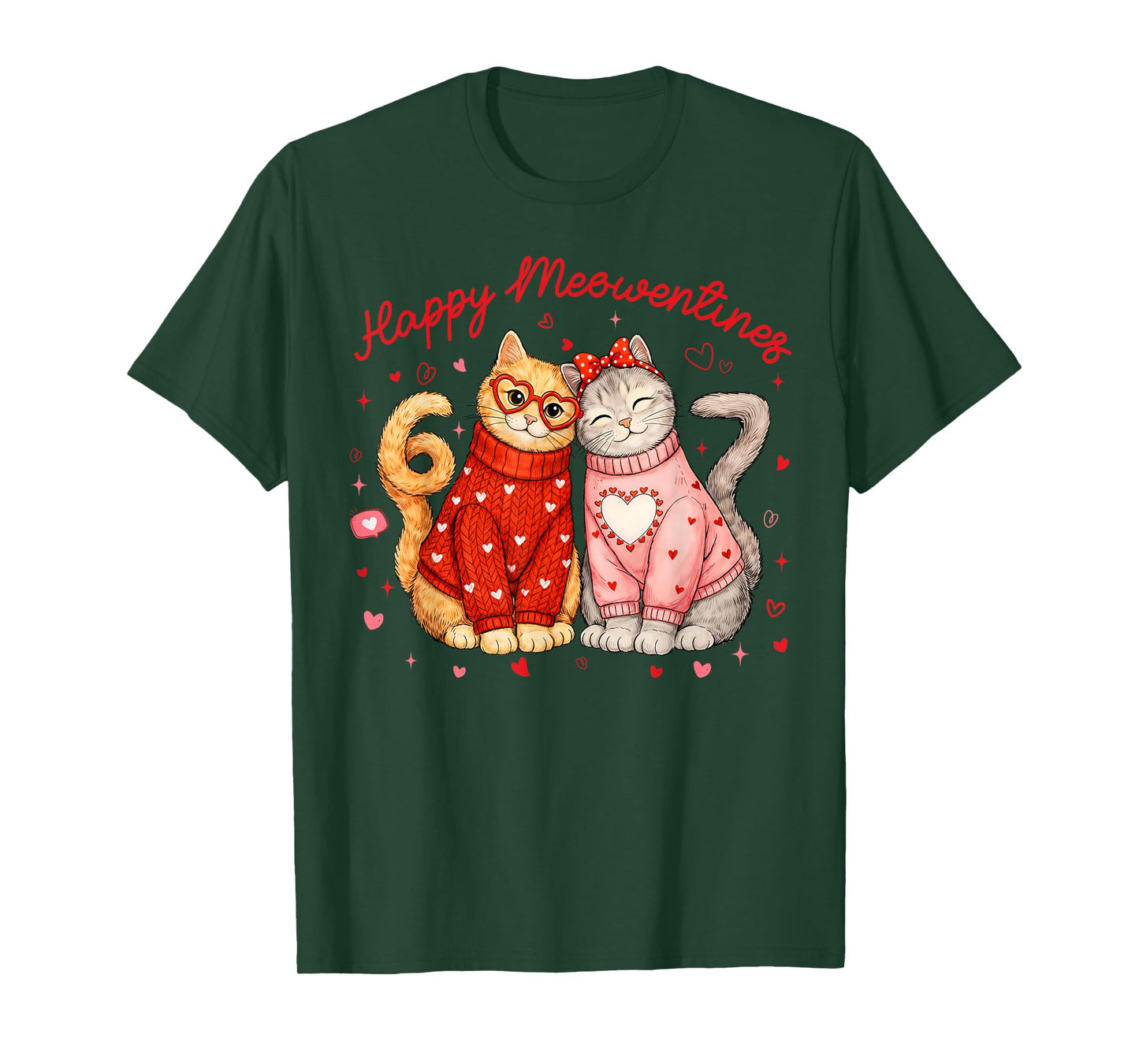 Happy Meowentines 67 Six Seven Cute Cat Valentine Men Women T-Shirt
