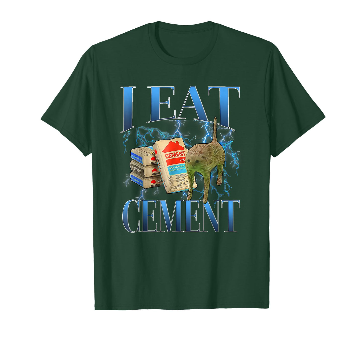 I Eat Cement Cursed Cat Funny Oddly Specific Meme T-Shirt