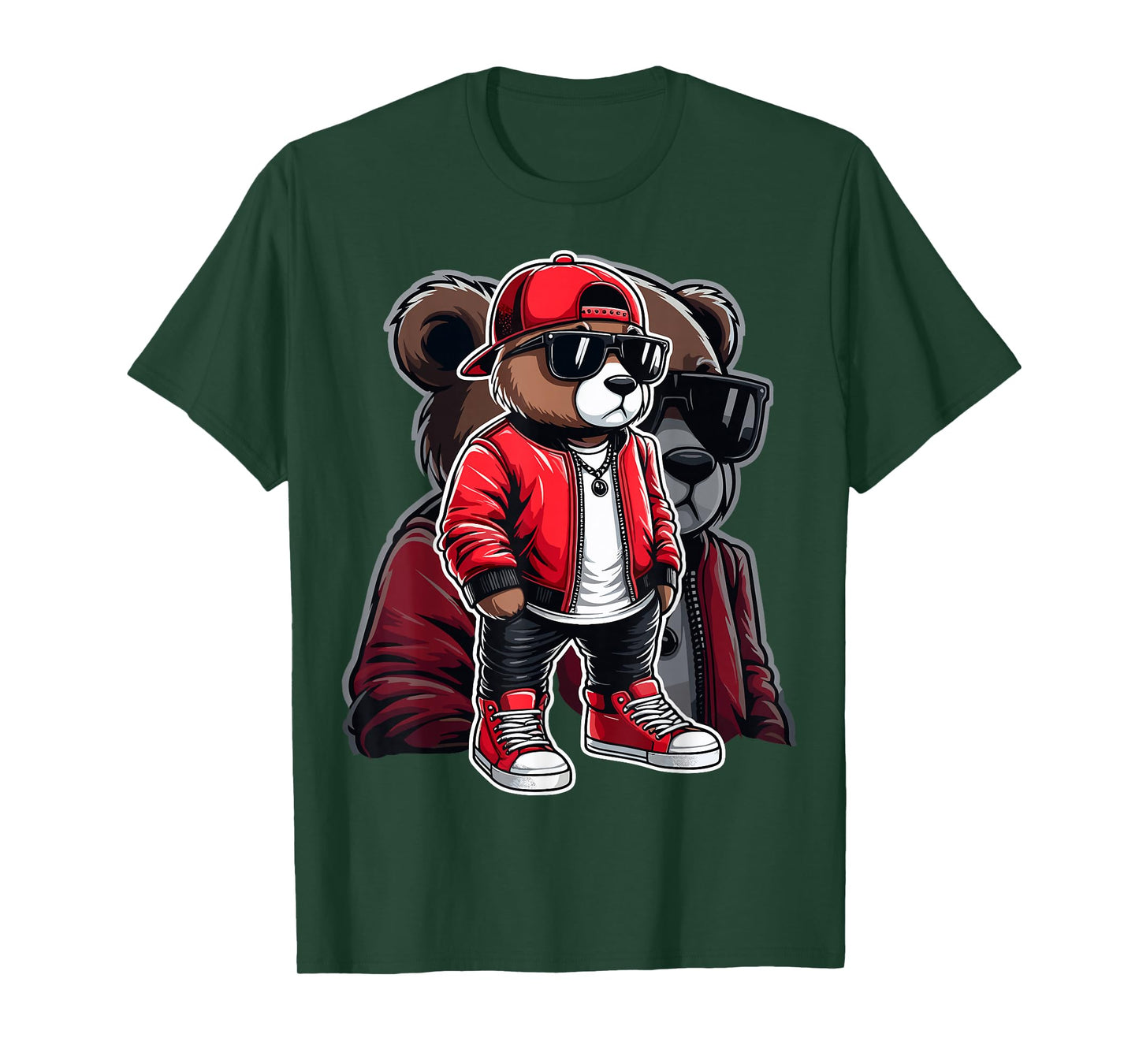 Hip Hop Teddy Bear with Sunglasses T-Shirt