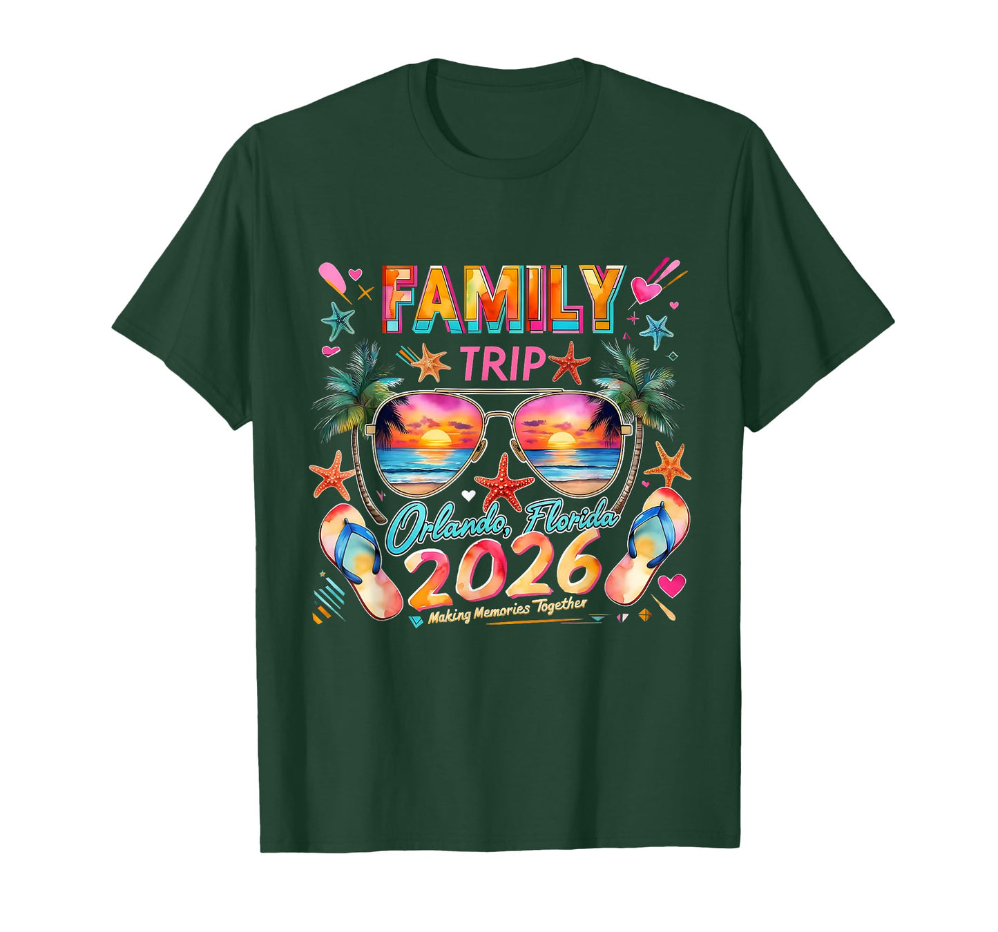 Family Trip Orlando Florida 2026 Making Memories Together T-Shirt